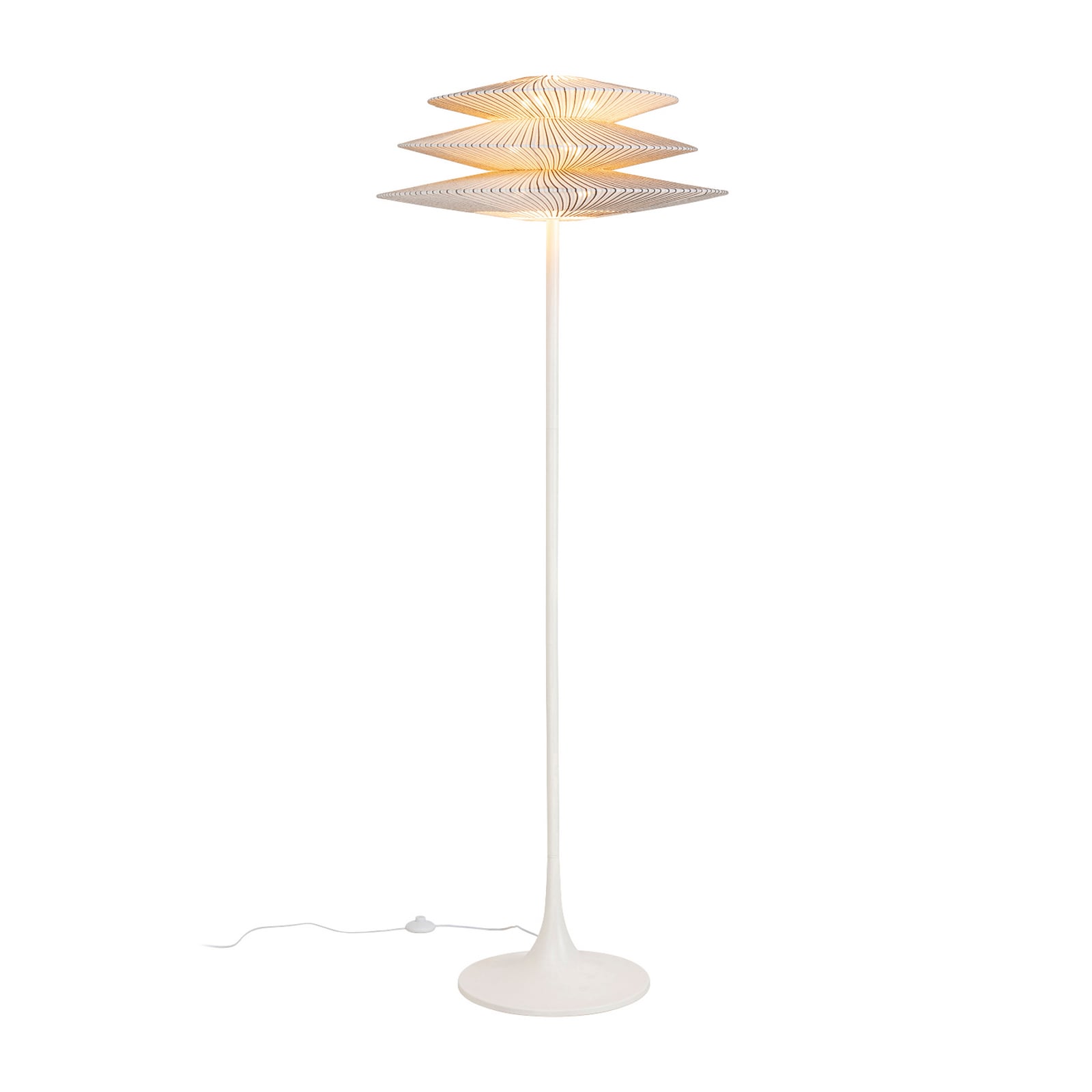 Lampe sur pied KARE Facile, blanc, acier/polyester, G9