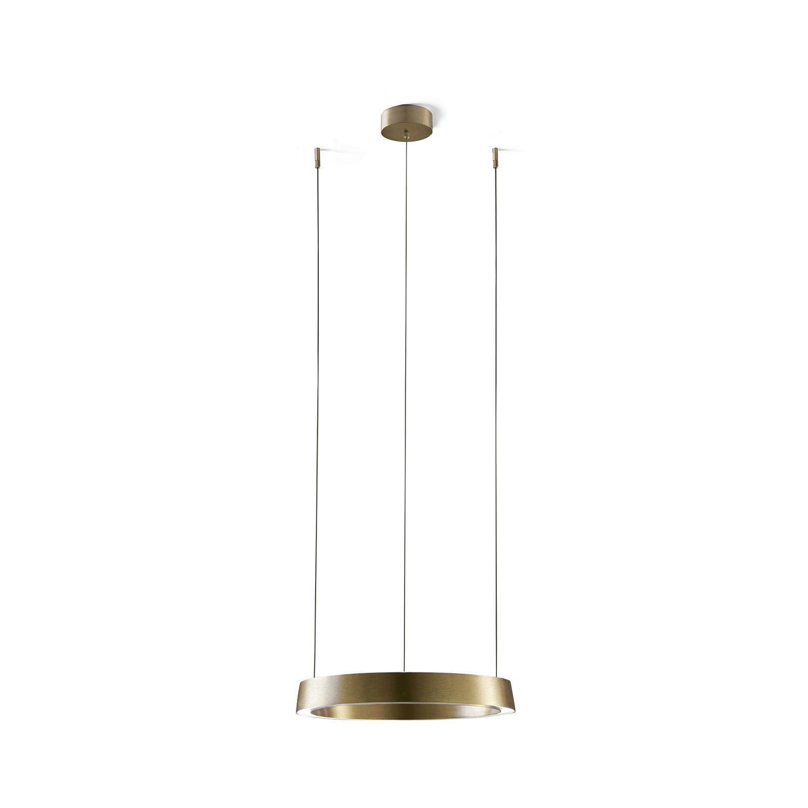 Edge Round LED-Hängelampe, messing, Ø40cm, CCT - Light-Point