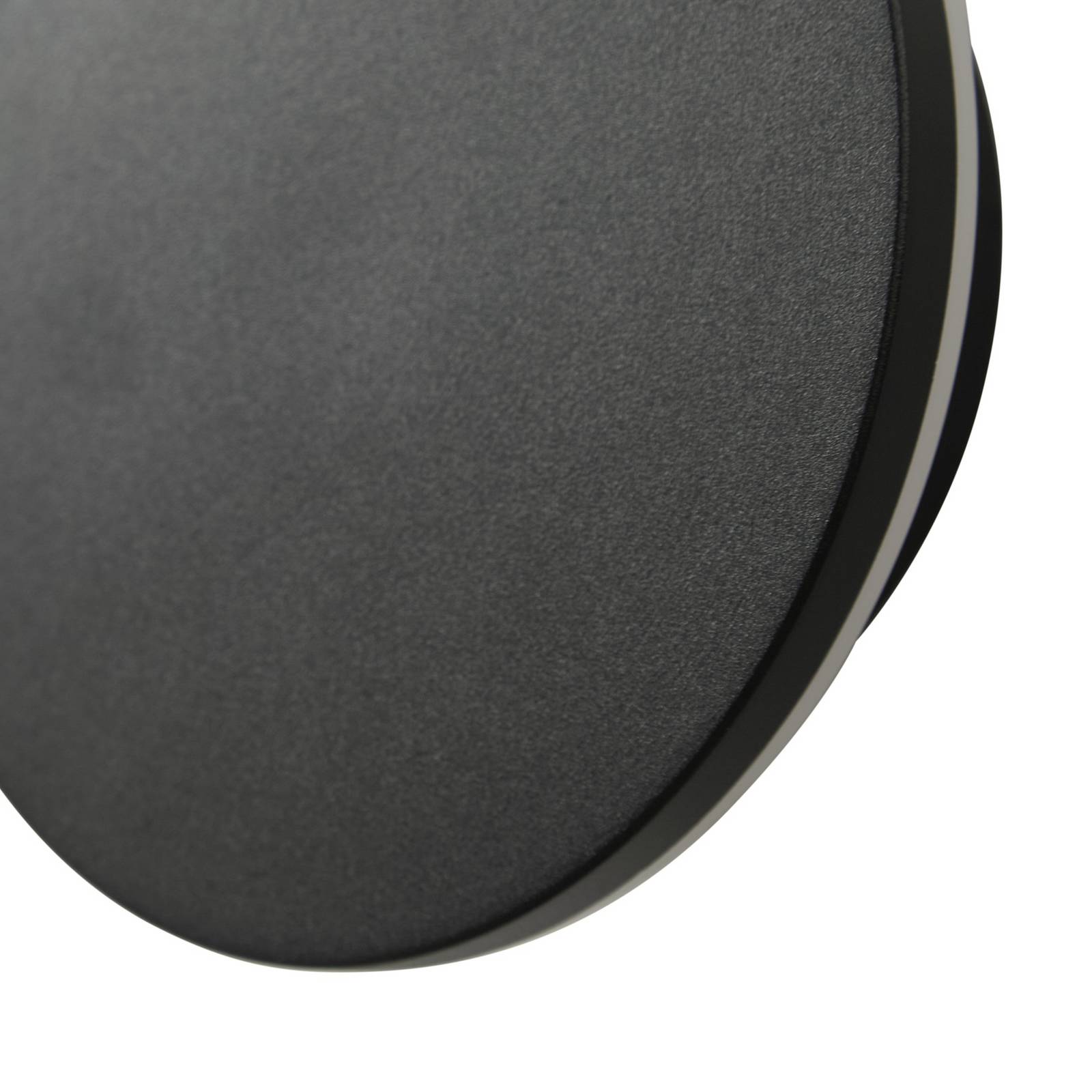 Arcchio kinkiet zewnętrzny LED Gravo, Ø 16 cm, czarny, IP65
