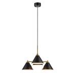 Pendant light Klint, metal black, 4-bulb