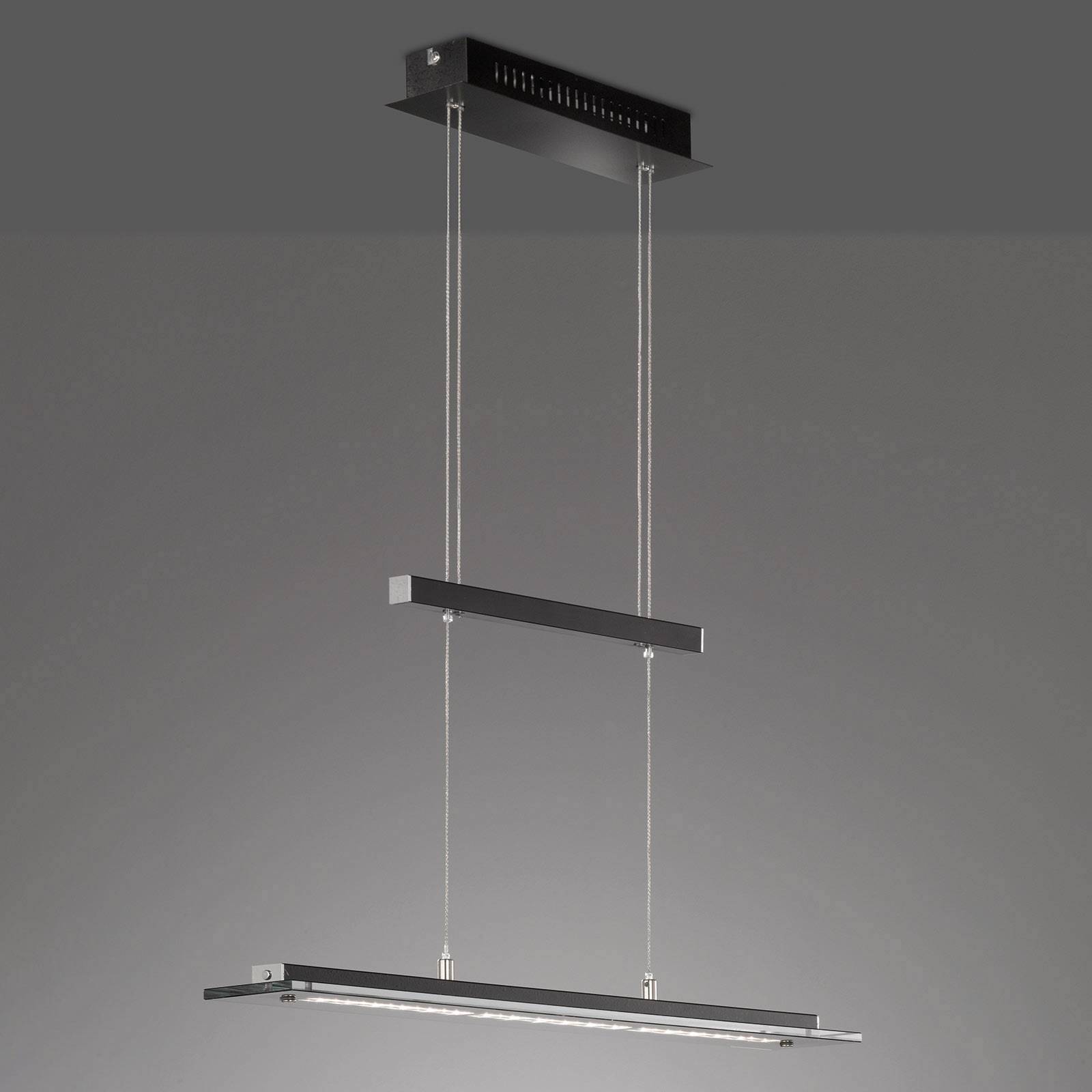 FISCHER & HONSEL LED-hänglampa Tenso TW med dimmer svart 88cm