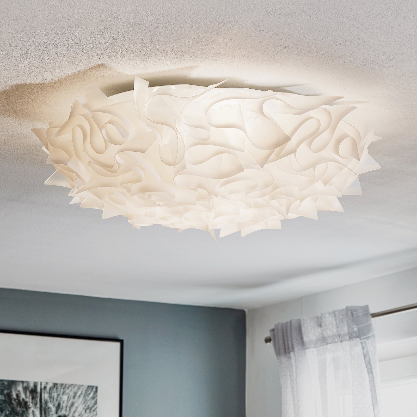 Slamp Veli designer ceiling light, Ø 78 cm, opal