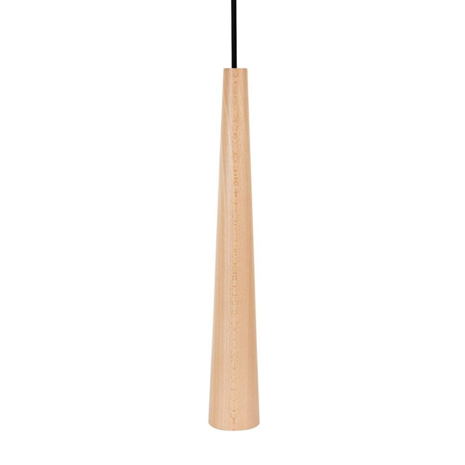 Wooden Round Cones 6 Lustră Pendul Wood/Black - Envostar