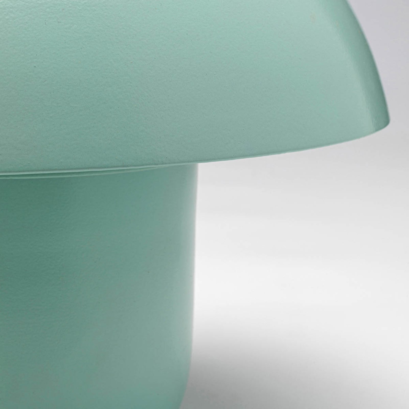 KARE Lámpara de mesa Mushroom, verde, acero, altura 27 cm