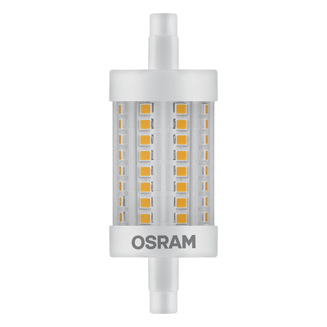Tube LED R7s 8W, blanc chaud, dimmable