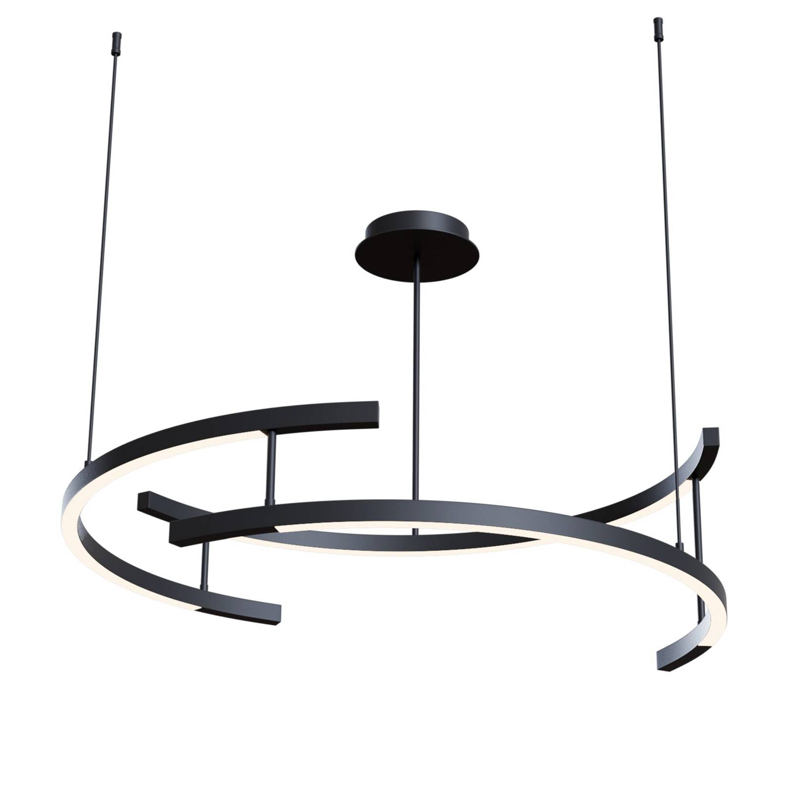 Maytoni Lighting - Maytoni Line Moderne integrierte Pendel-Deckenleuchte Schwarz 4000K