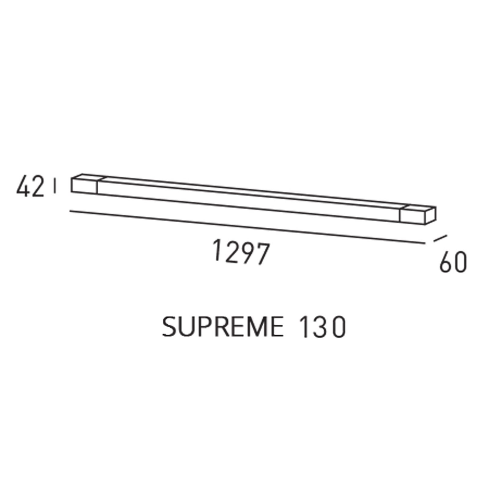 EGG Supreme LED wandlamp, roestvrij staal, 130 cm