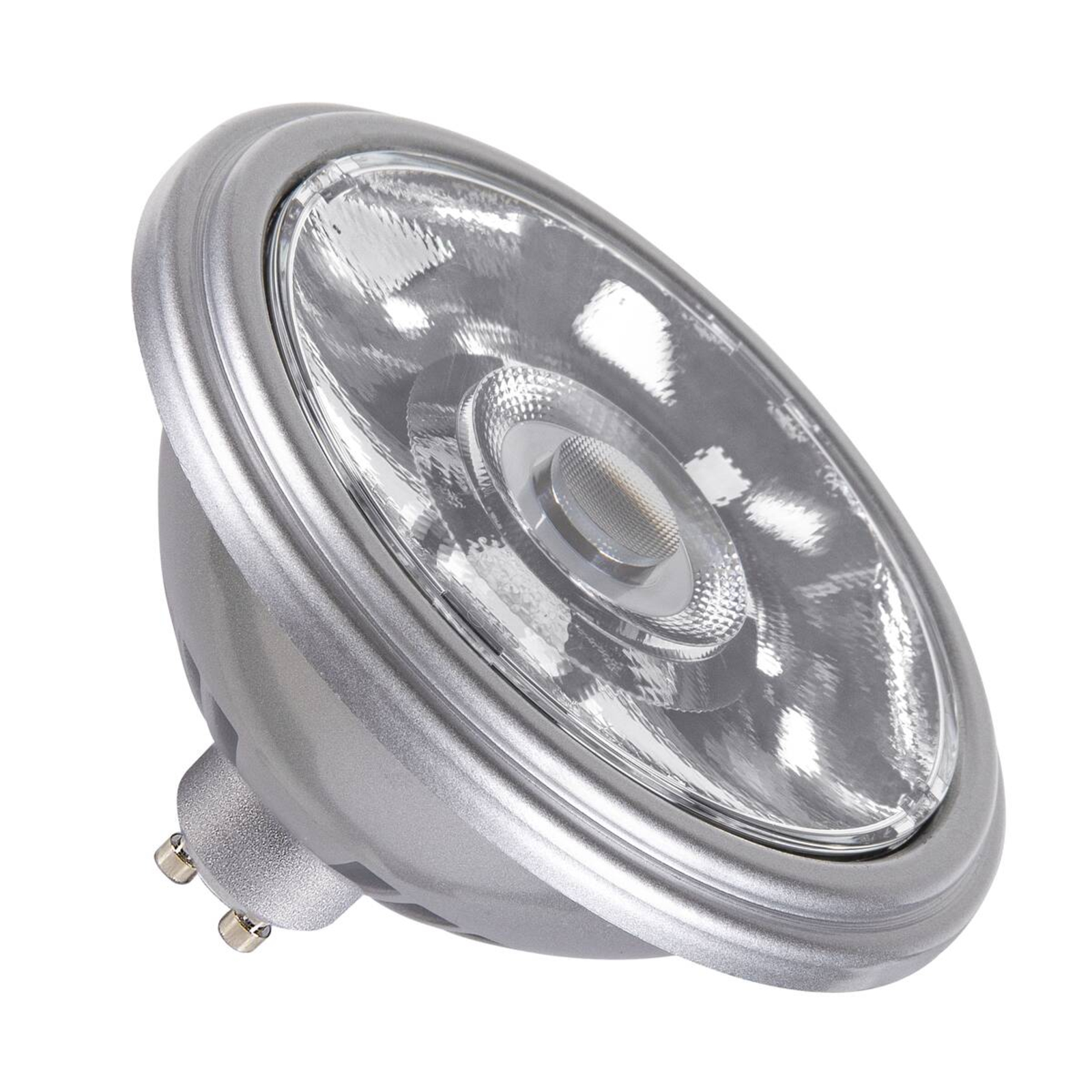 SLV LED reflektorius QPAR111 GU10 sidabrinis 12,5W 3000K 950 liumenų
