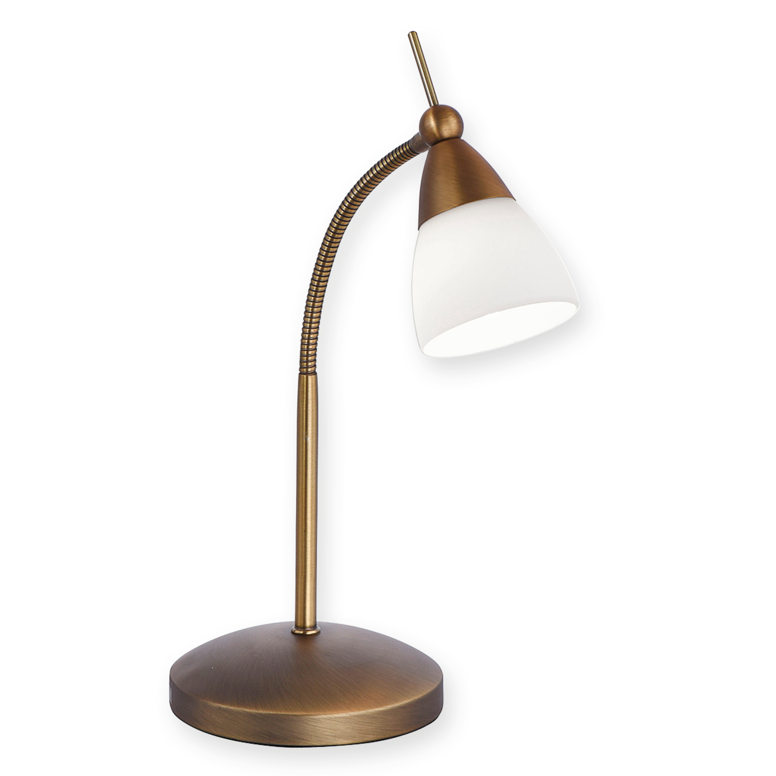 Lampă de masă LED clasică Pino, alamă antic