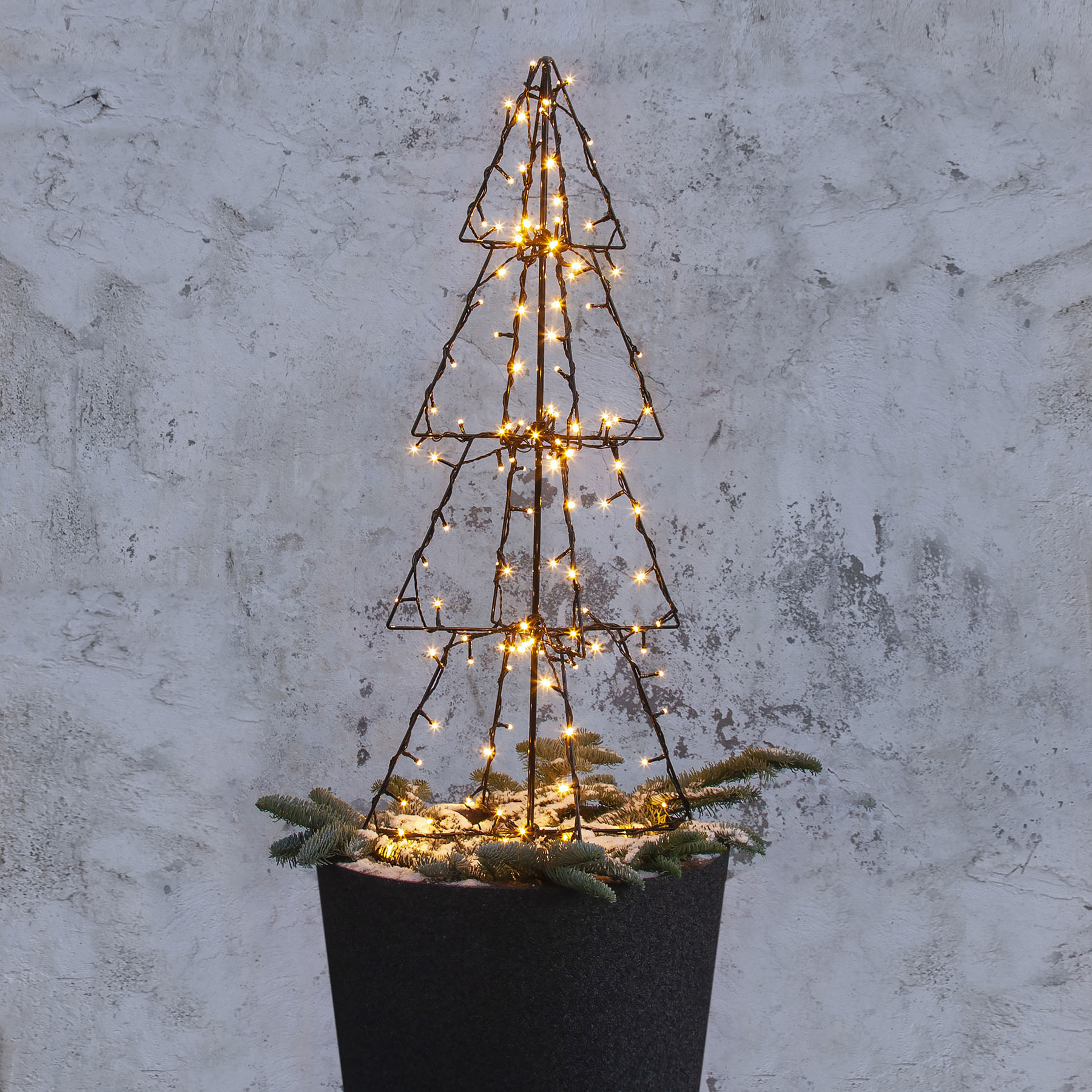 Dekoracja zewnętrzna LED Light Tree Foldy, wysokość 90 cm