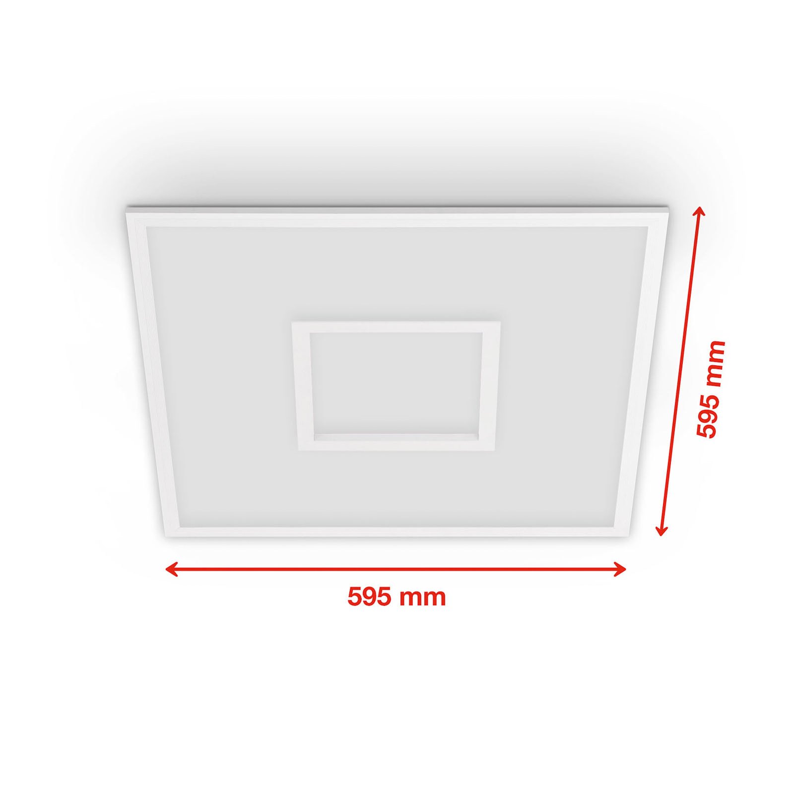 Panou LED Centreback CCT RGB 60x60cm alb