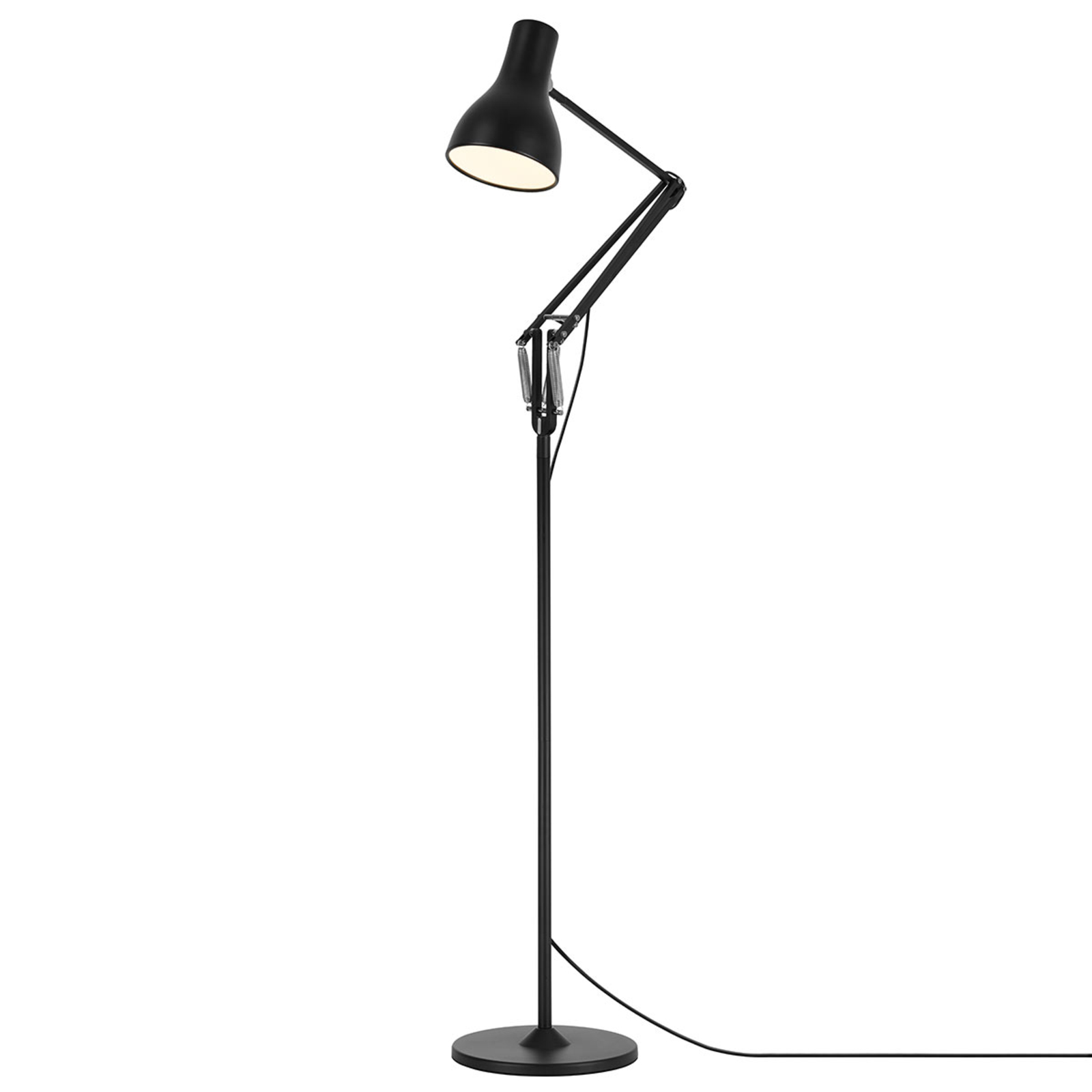 Anglepoise Type 75 lámpara de pie terciopelo negro