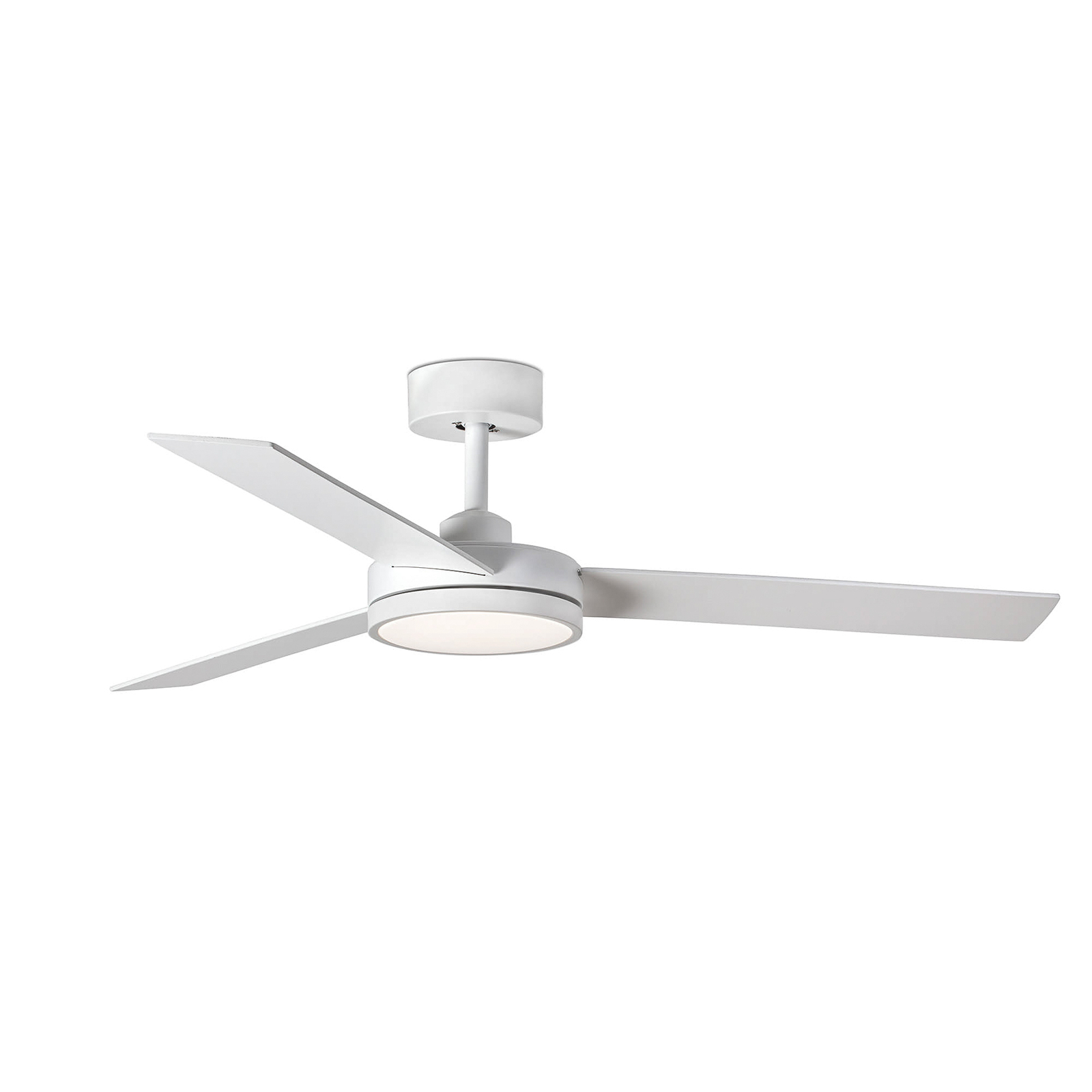 Barth LED ceiling fan with light, white