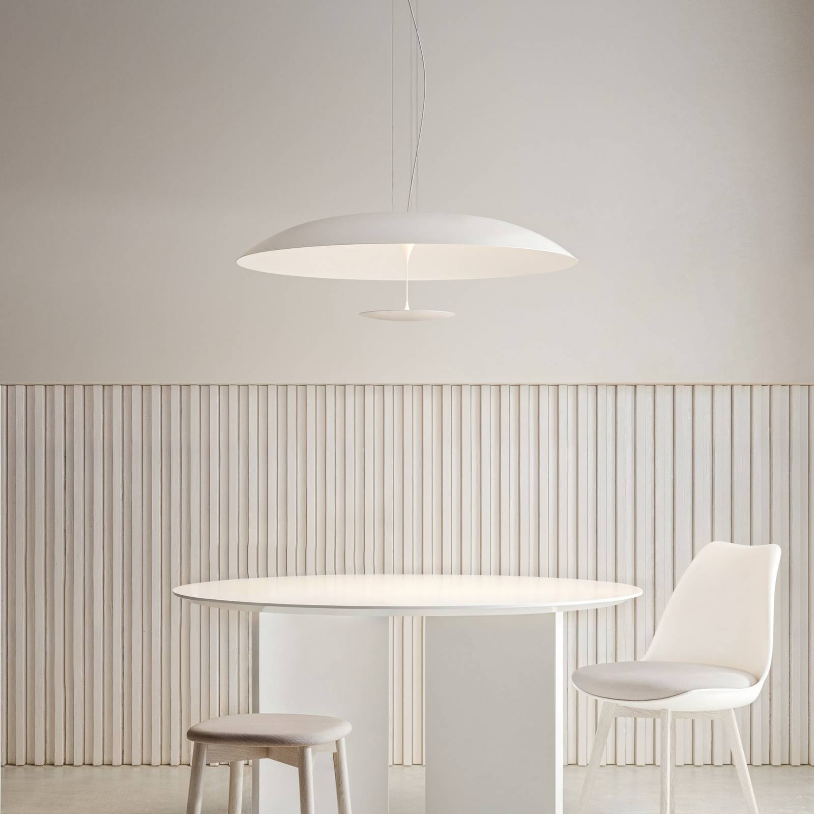 Karman Żyrandol LED BLANCO, Ø 92 cm, biały, metal