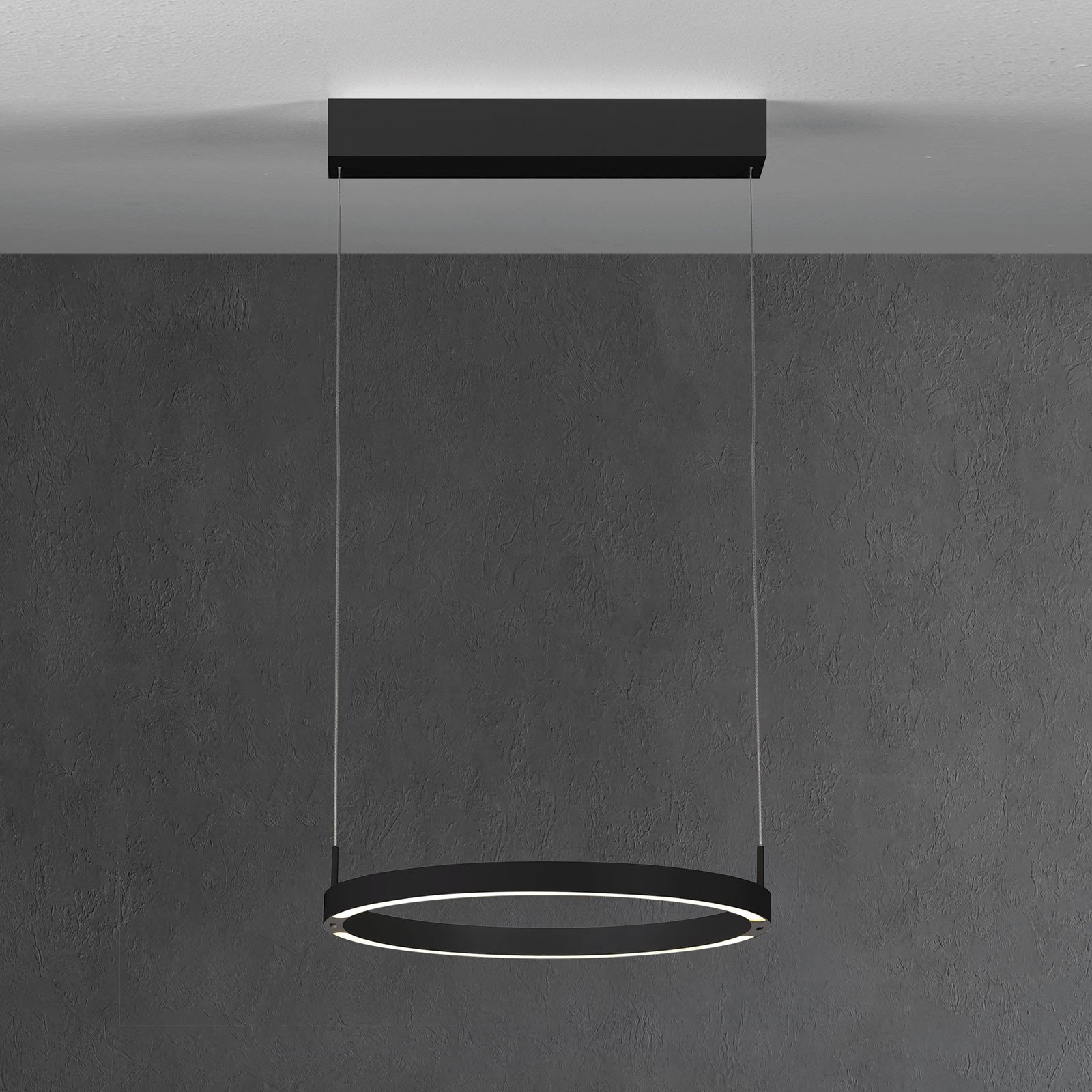 Bopp Float LED lampă suspendată LED control gesturi negru - Camera de zi / sufragerie - modern - Metal