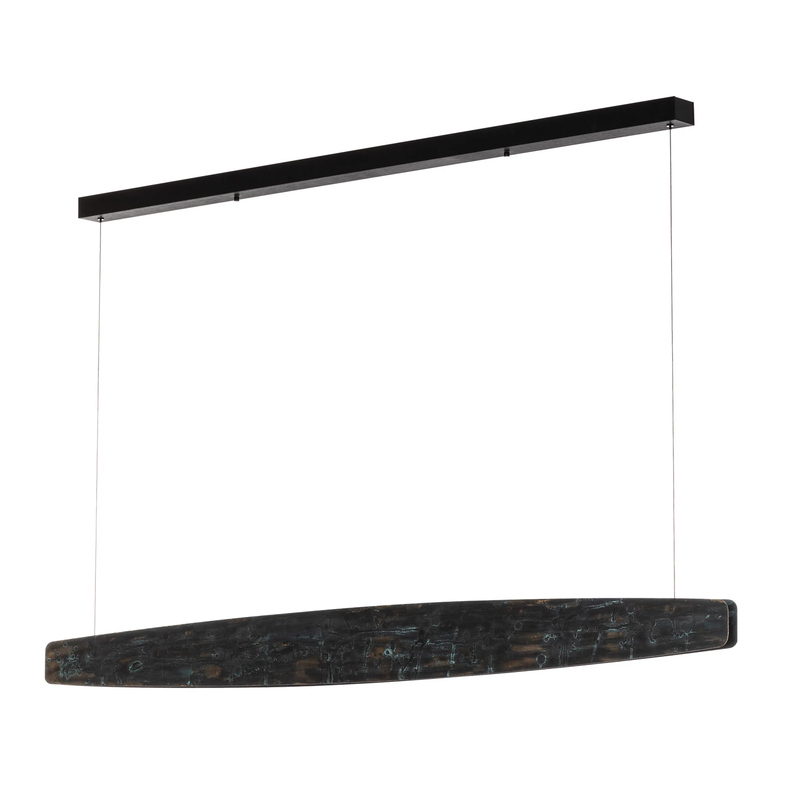 Quitani Lysia LED pendant, oxidised/black, 148 cm
