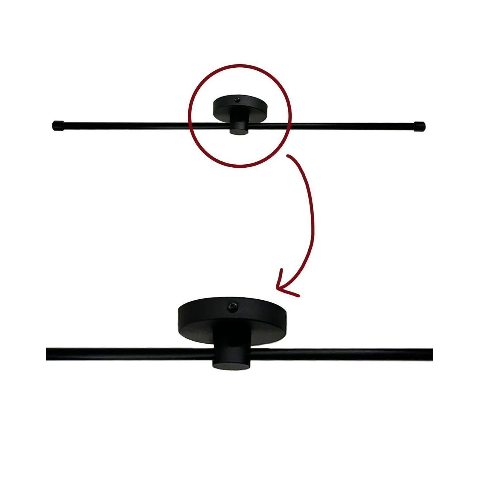 Hängeleuchte Claus, schwarz, Länge 85 cm, 2-flammig, Metall