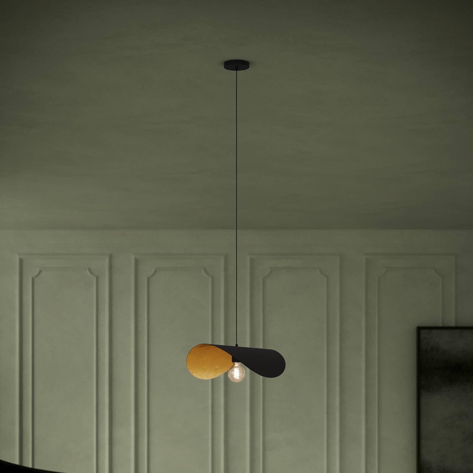 EGLO Stars Of Light Żyrandol Saceda L. 53cm czarny/złoty