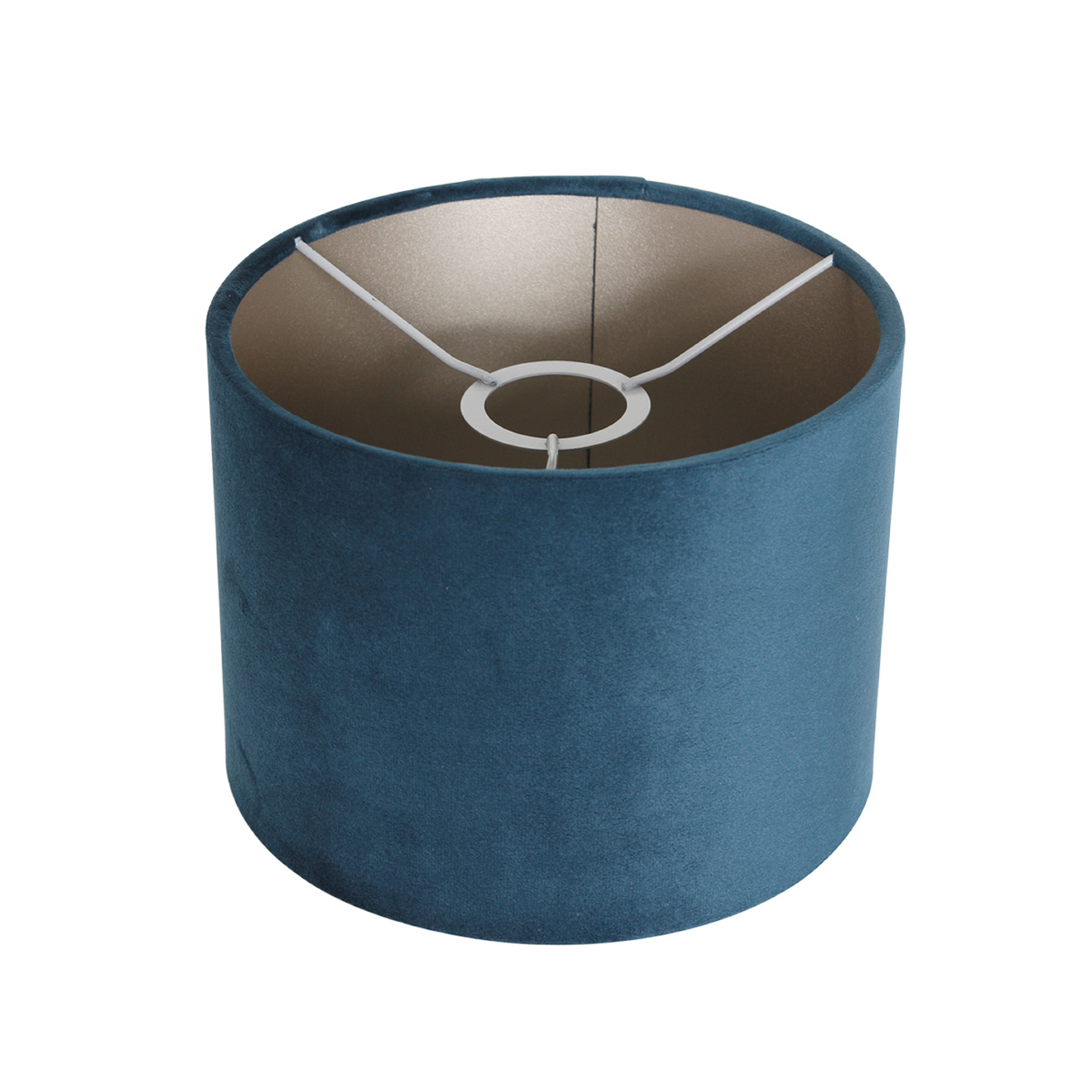 Tafellamp Noor, zwart/blauw velours, hoogte 50 cm, E27