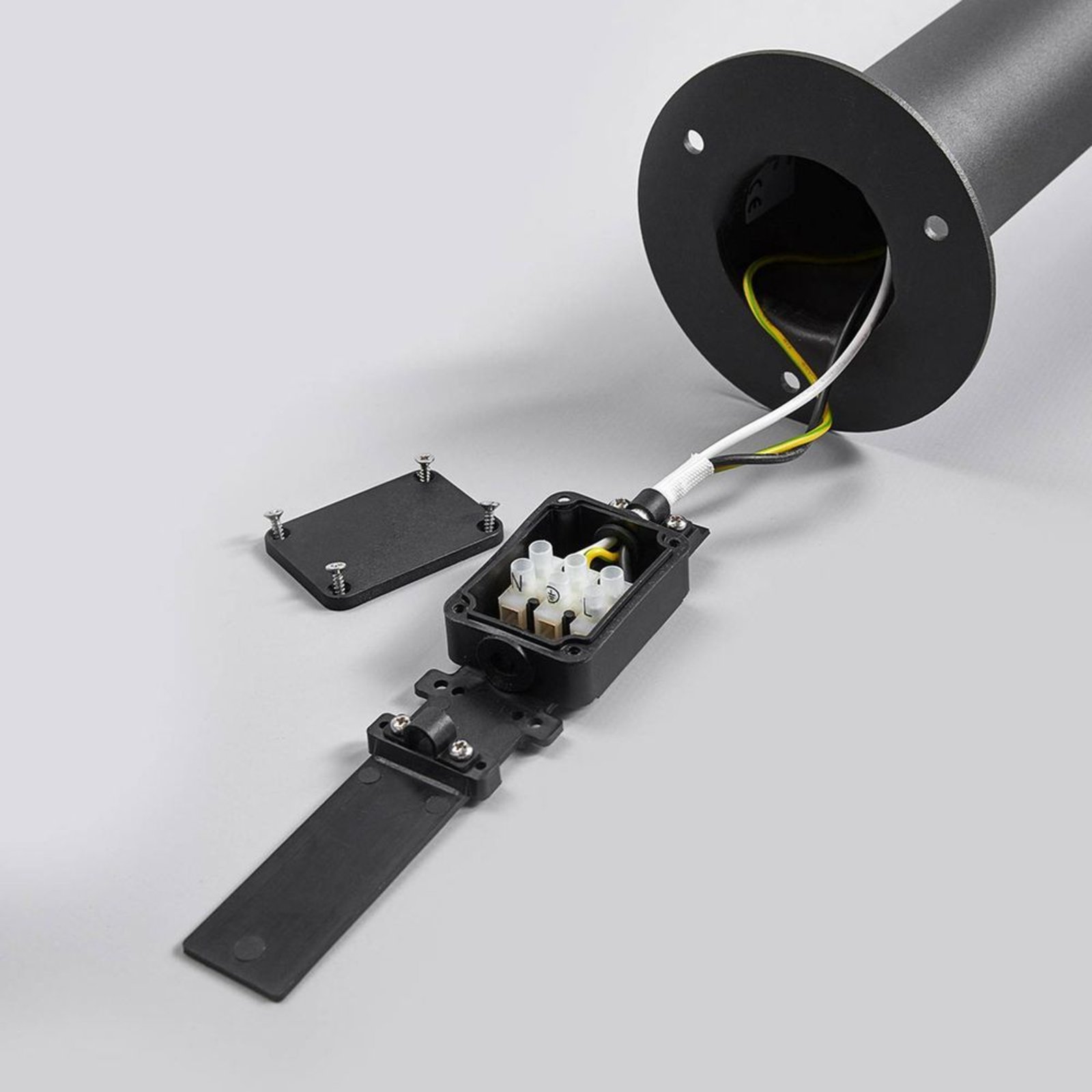 Fenia LED LED Tuinlamp H60 w/Sensor Anthracite - Lucande
