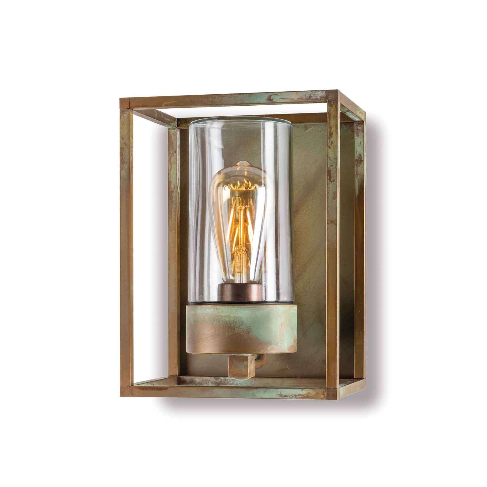 Vanjska zidna svjetiljka Cubic³ 3366 starinski mesing/prozirno