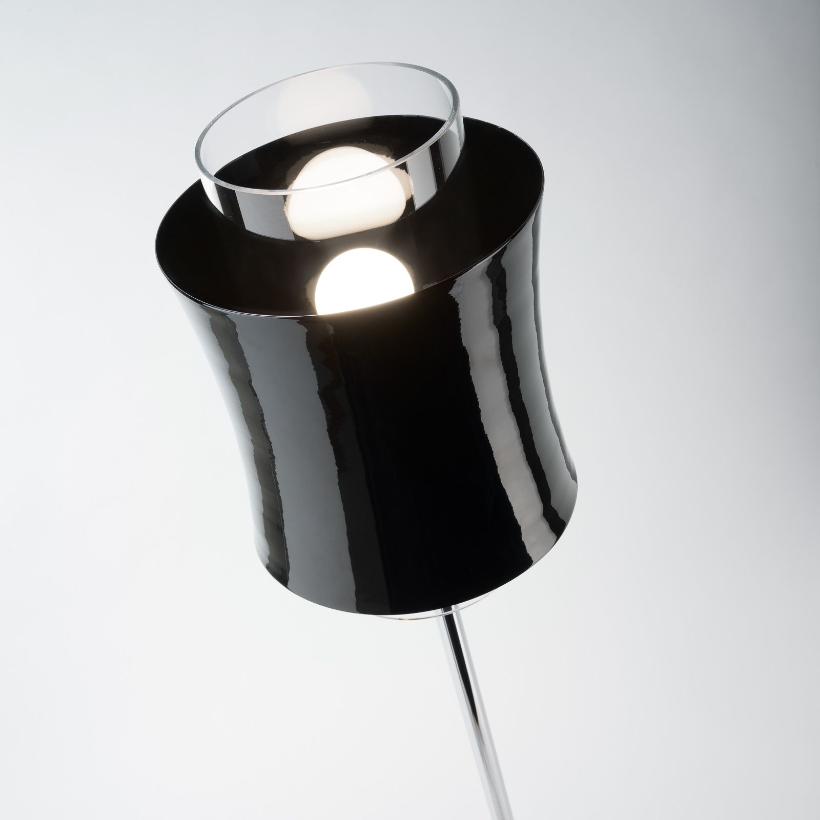 Prandina Fez F1 floor lamp, glossy black