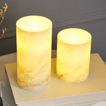Pauleen Cosy Marble Candle LED-lys, sæt med 2 voks