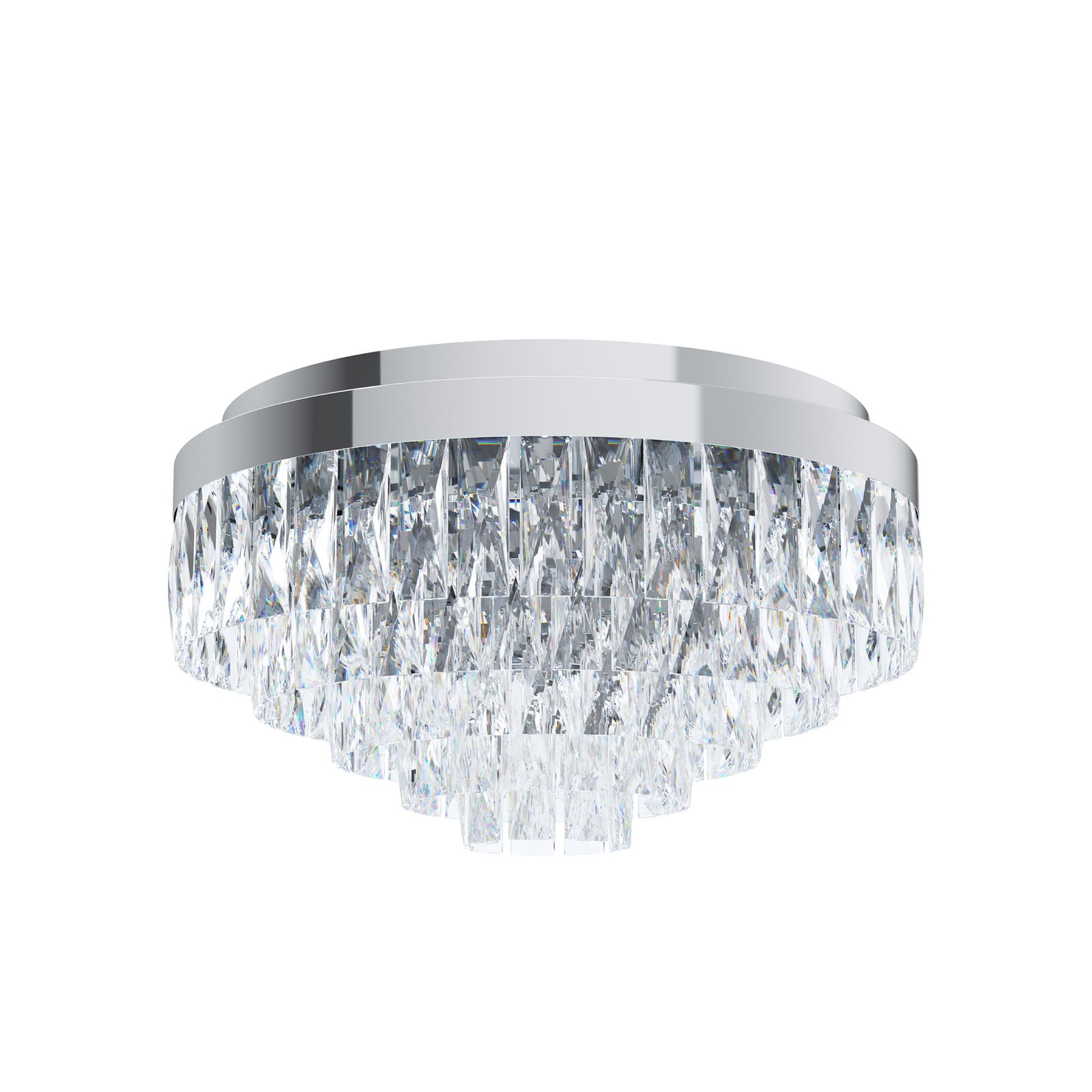 Plafonnier Valparaiso chromé Ø 48 cm en métal - Stars of Light