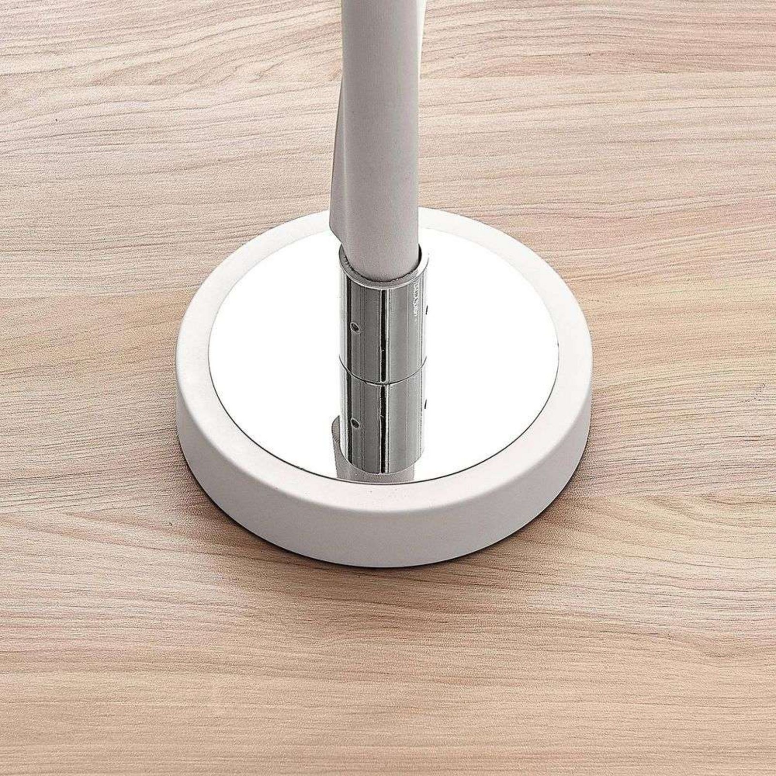 Edano LED Pöytävalaisin White/Chrome - Lucande