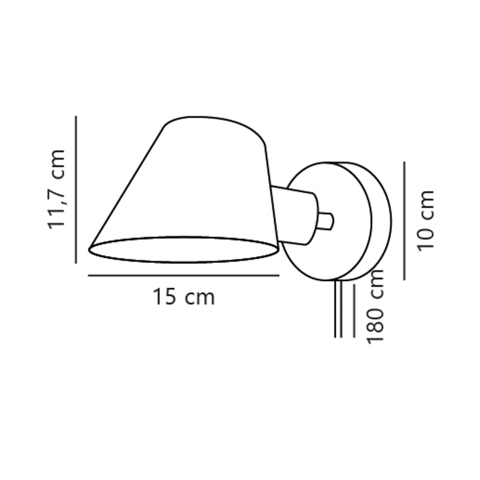 Stay Short Wall Lamp Black - DFTP