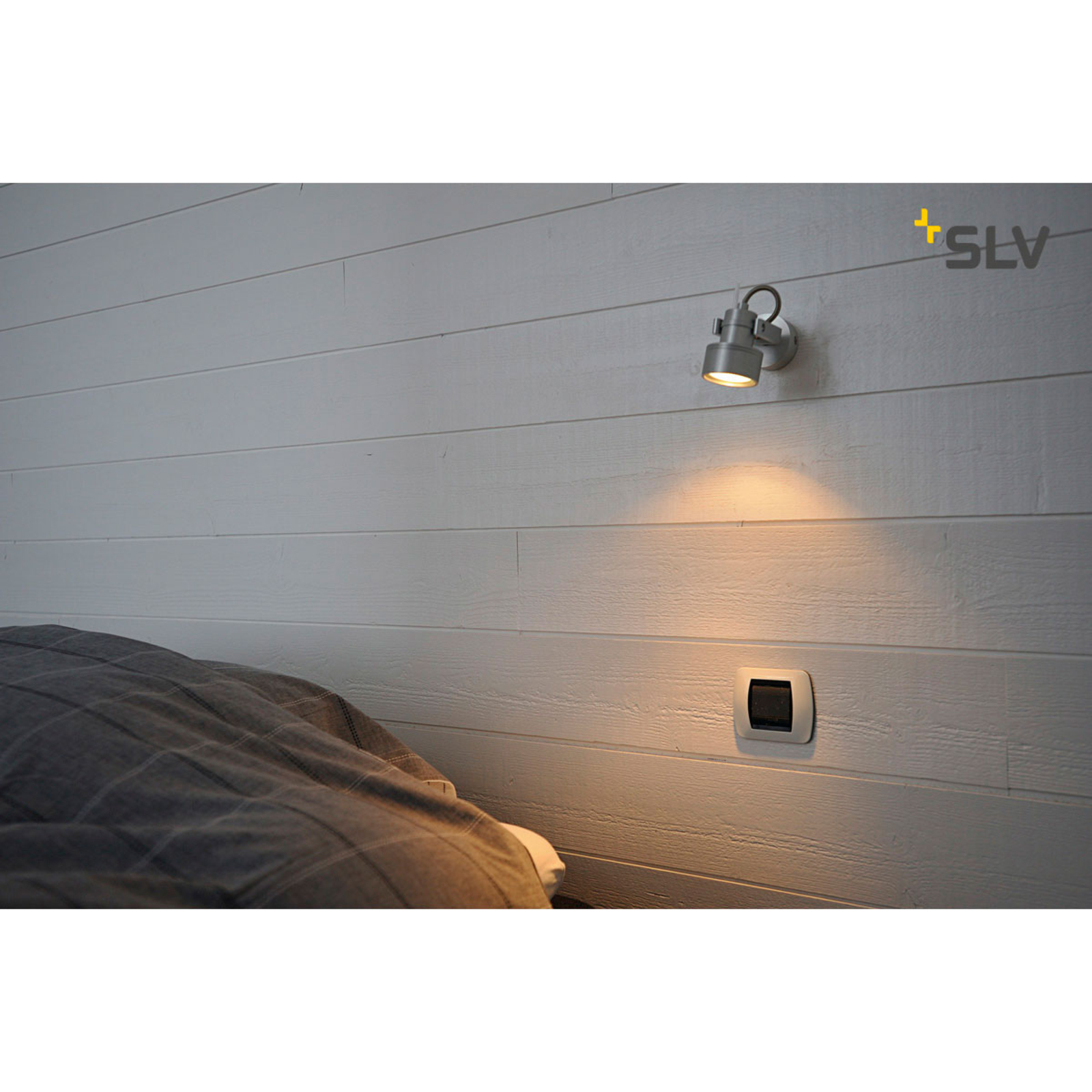 SLV India Spot Wall and Ceiling Light GU10, for Hallway, Aluminium, GU10, 50 W, energy efficiency: A++, H: 15.8 cm