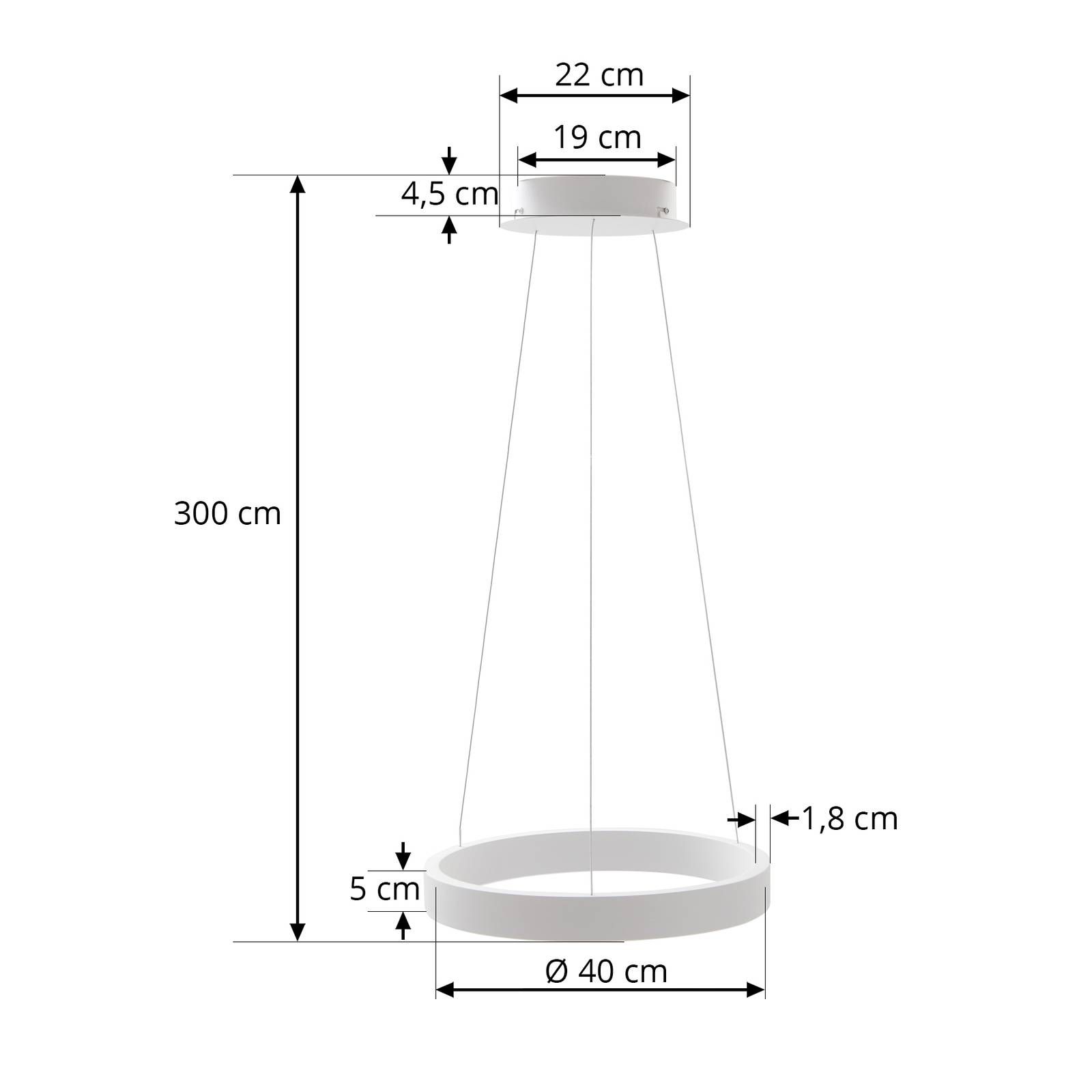 Arcchio Answin żyrandol LED 26,4 W biały