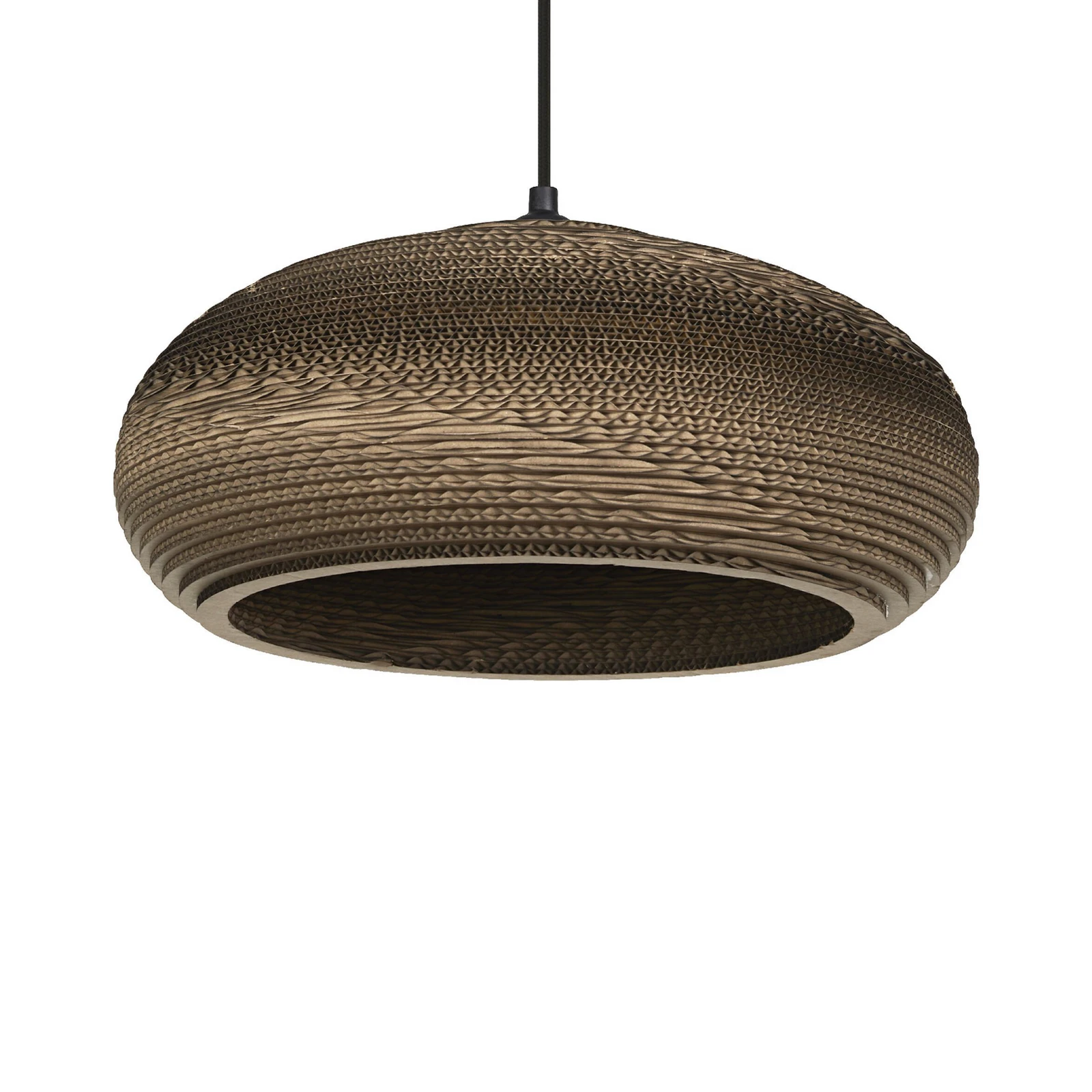 OSRAM piekaramā lampa DROP, brūna, Ø 40 cm, gofrētā kartona, E27
