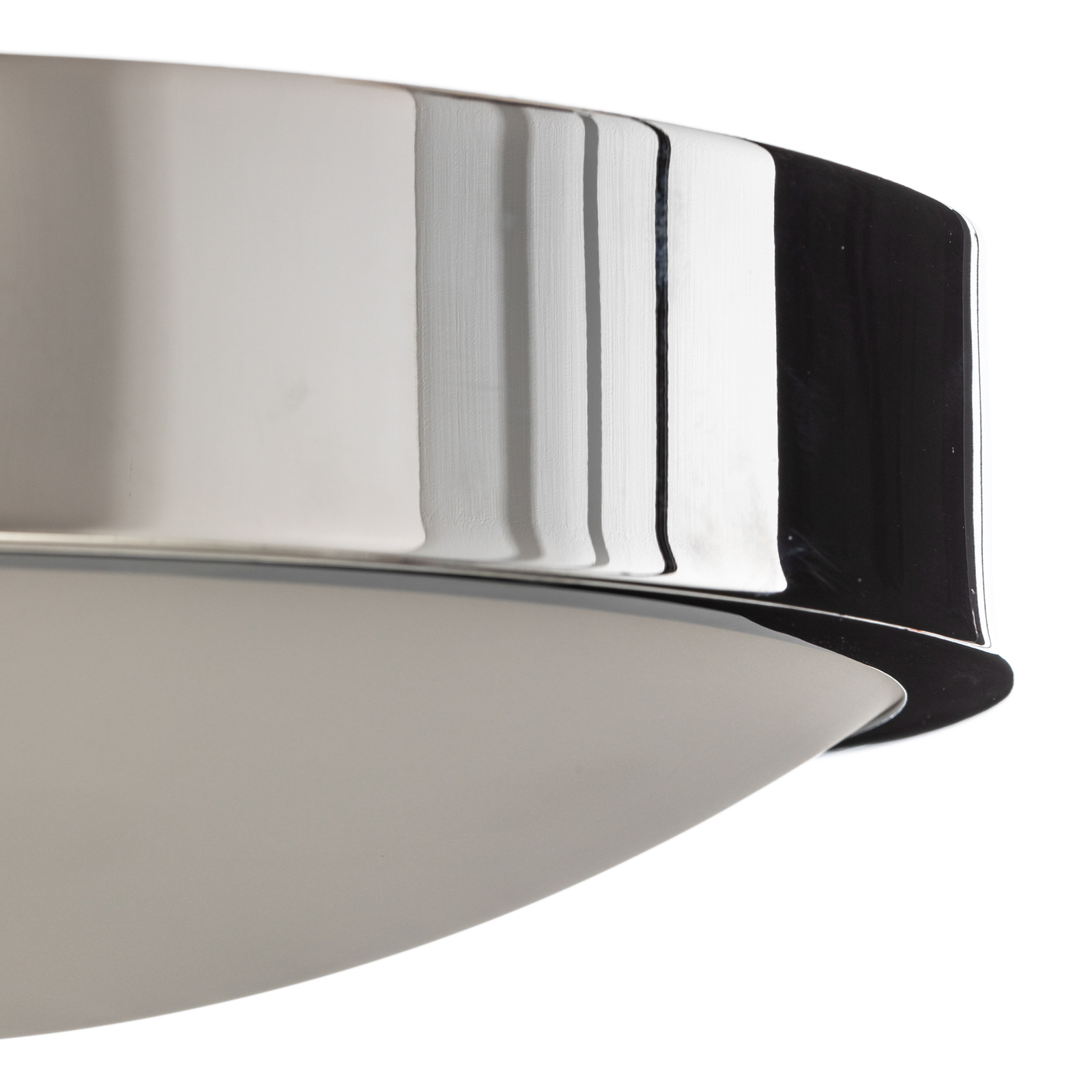 Jaris ceiling light, domed glass, Ø 26 cm, chrome