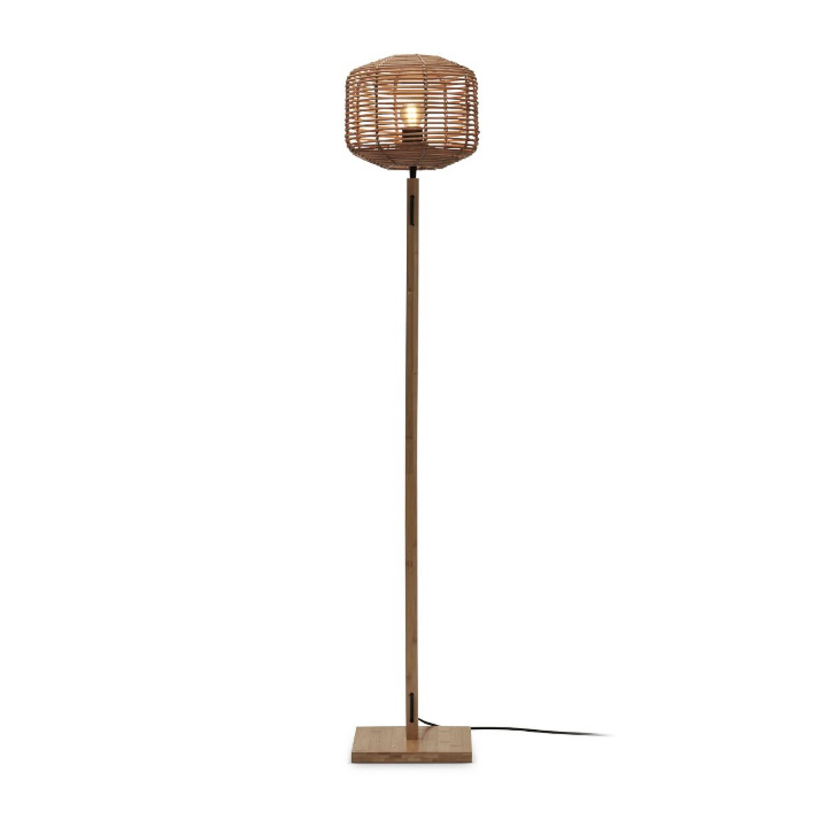GOOD & MOJO Tanami Stehlampe, Schirm 25x20cm natur