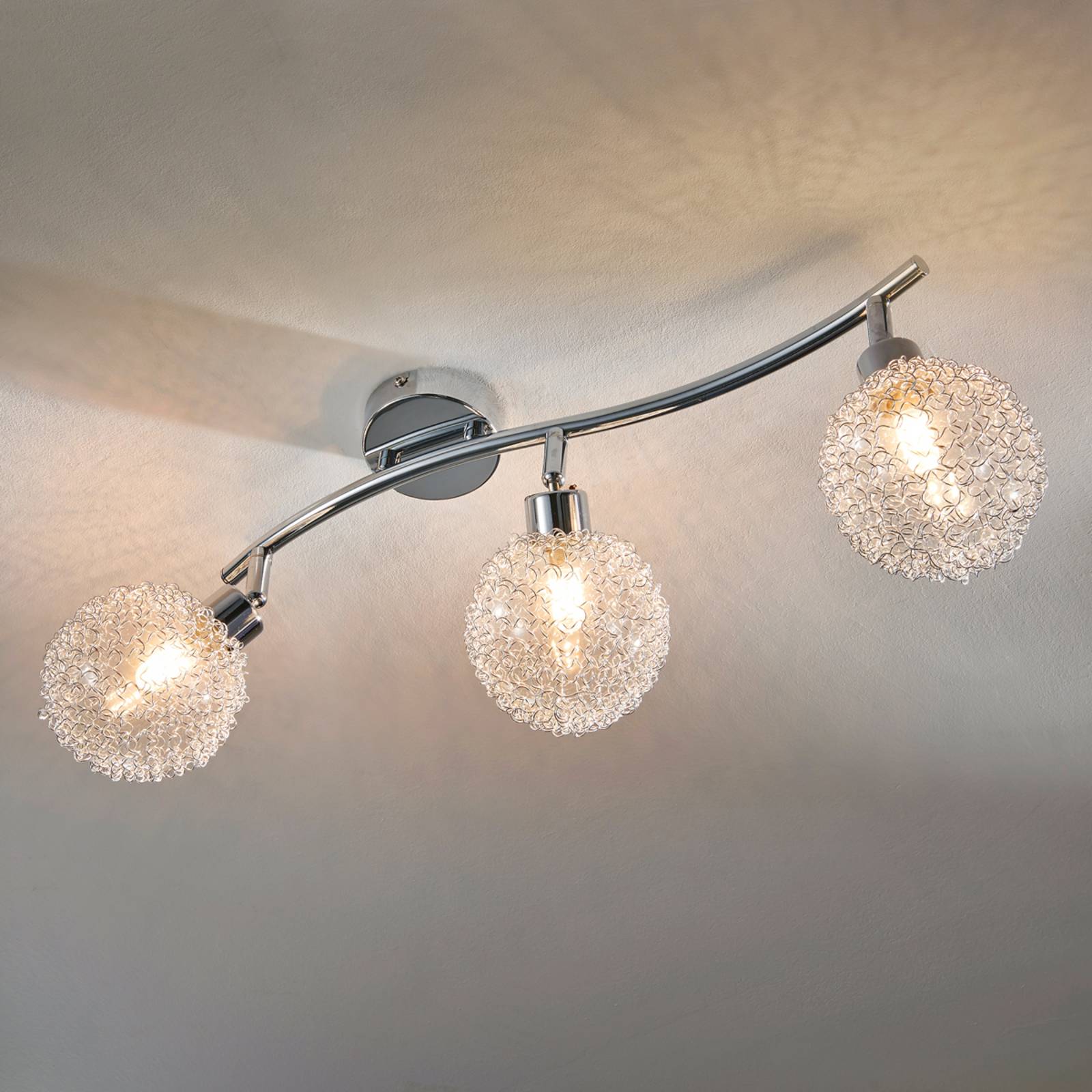 Drielamps LED-plafondlamp Ticino