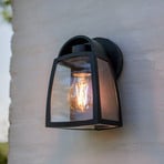 KELSEY-ulkoseinälamppu, musta, korkeus 20 cm, metallia, IP44, E27