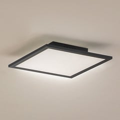 Lindby LED-paneeli Enhife, musta, 30 x 30 cm, metalli, 4 000K
