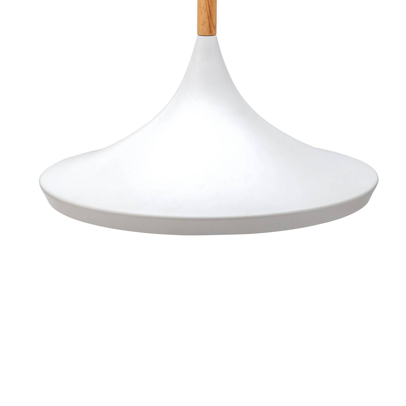 Lampa wisząca Pauleen Pure Shine, biały/drewno