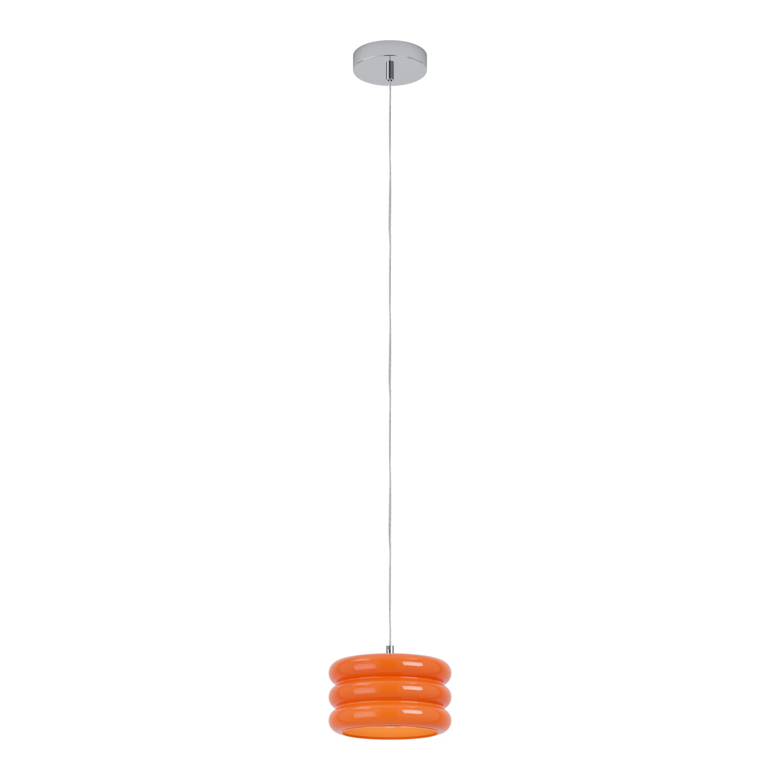 Hanglamp Tortora, oranje, Ø 20 cm, glas, E27