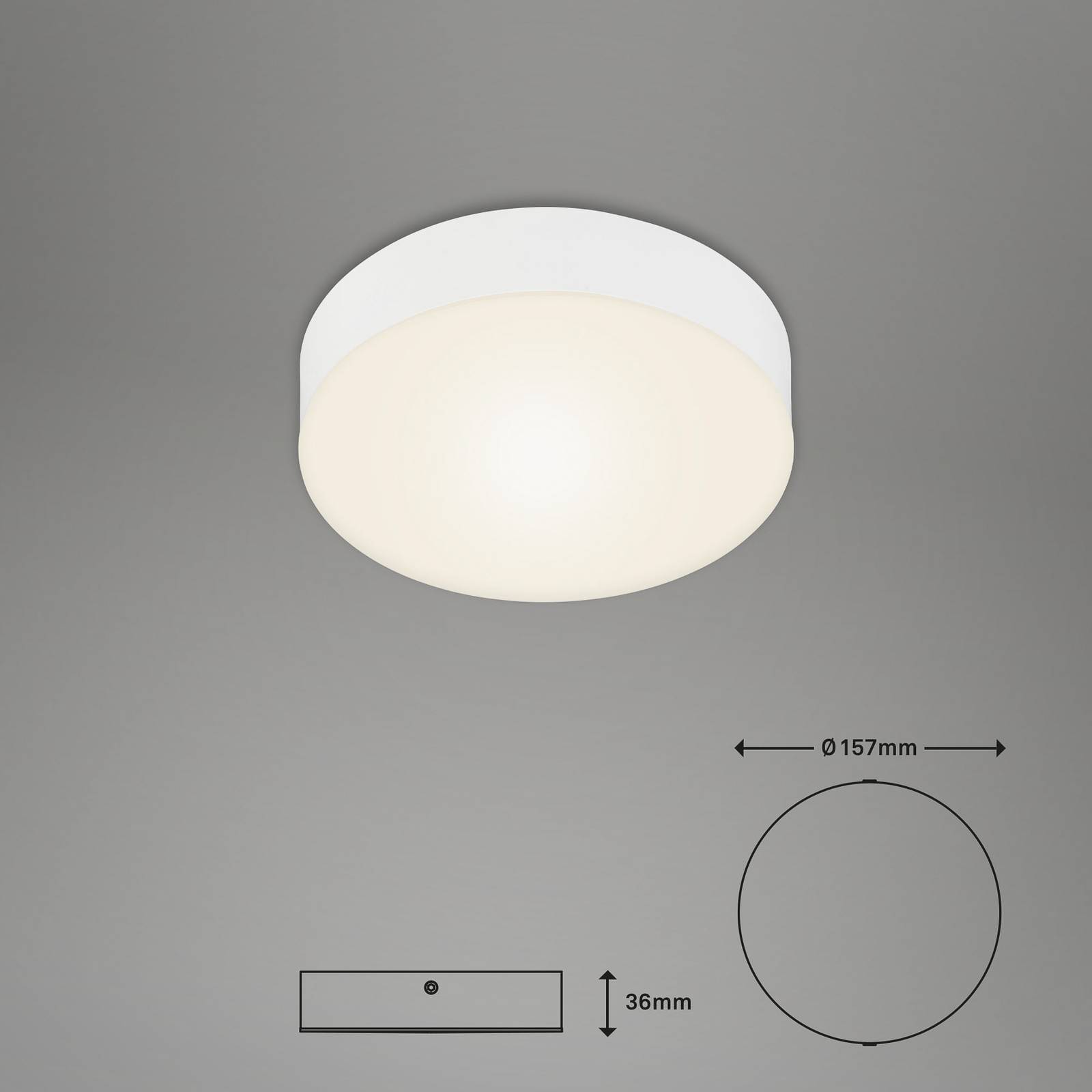 Lampa sufitowa LED Flame, Ø 15,7 cm, biała