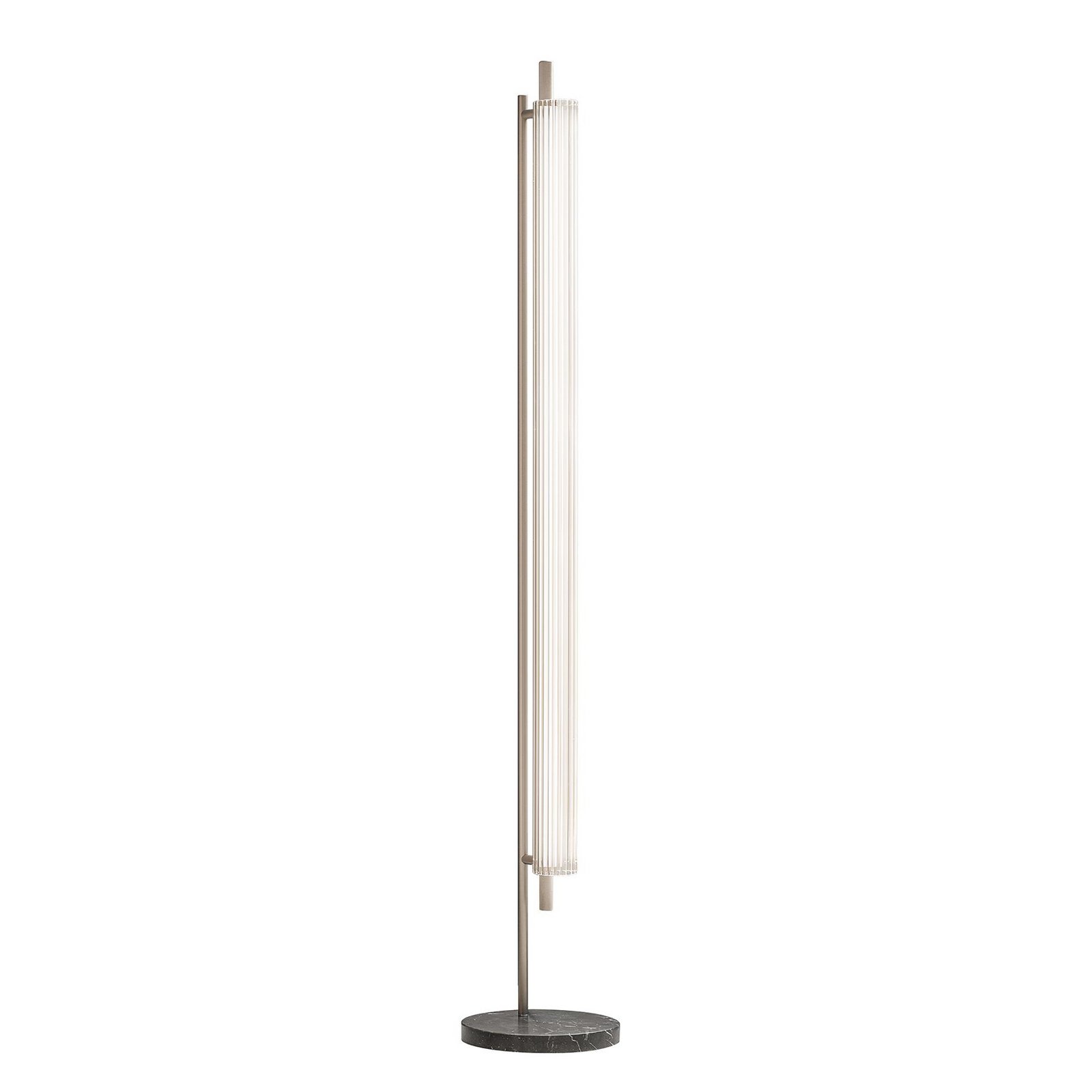 OLEV LED-Stehleuchte TRISEL, titan, Metall, 2.700 K, dimmbar