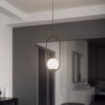 Dione pendant light, 1-bulb, black/white