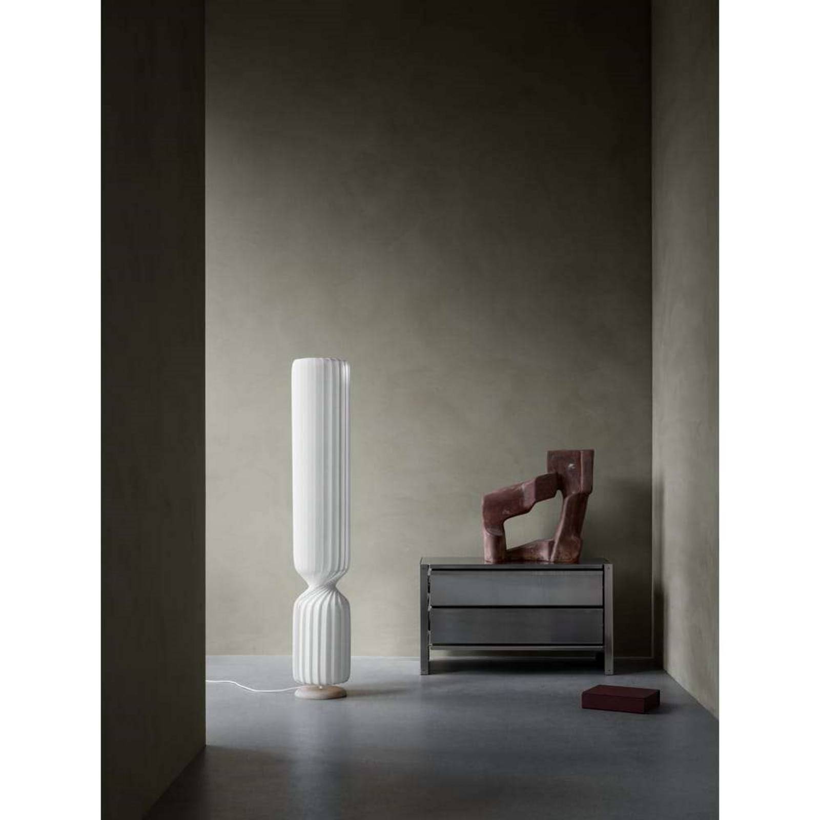 Lampa stojąca Tom Rossau TR41, biała, tworzywo sztuczne, 147 cm, E27