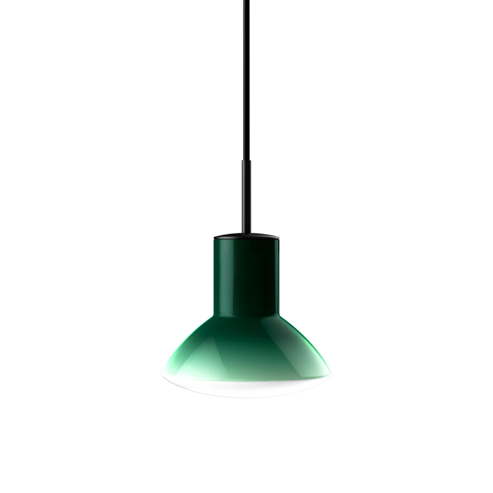 Lámpara colgante Grupa Onda, verde, Ø 17 cm, cristal, GU10