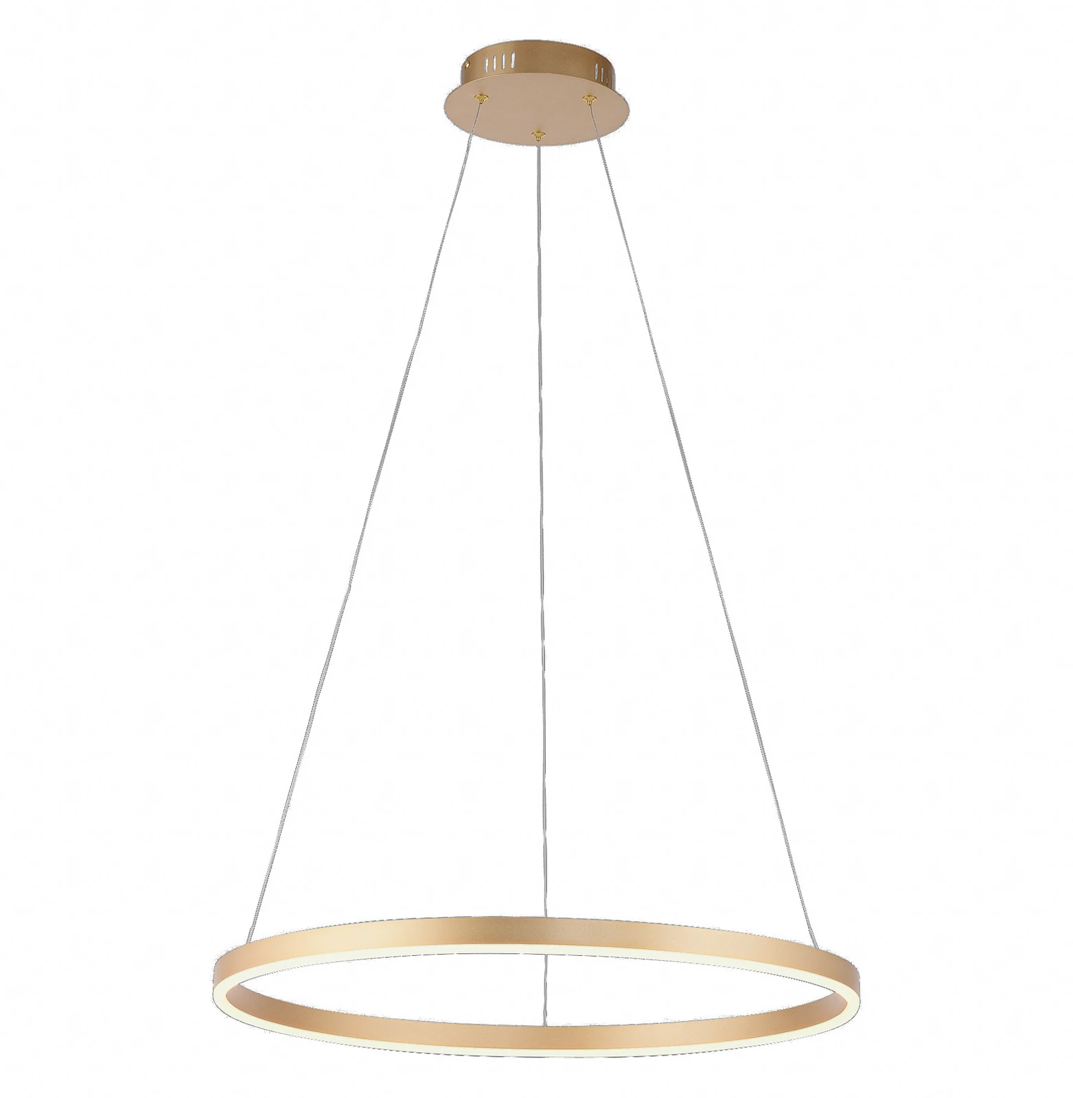 LED-Pendelleuchte Ritus, Ø 58,5cm, messing matt
