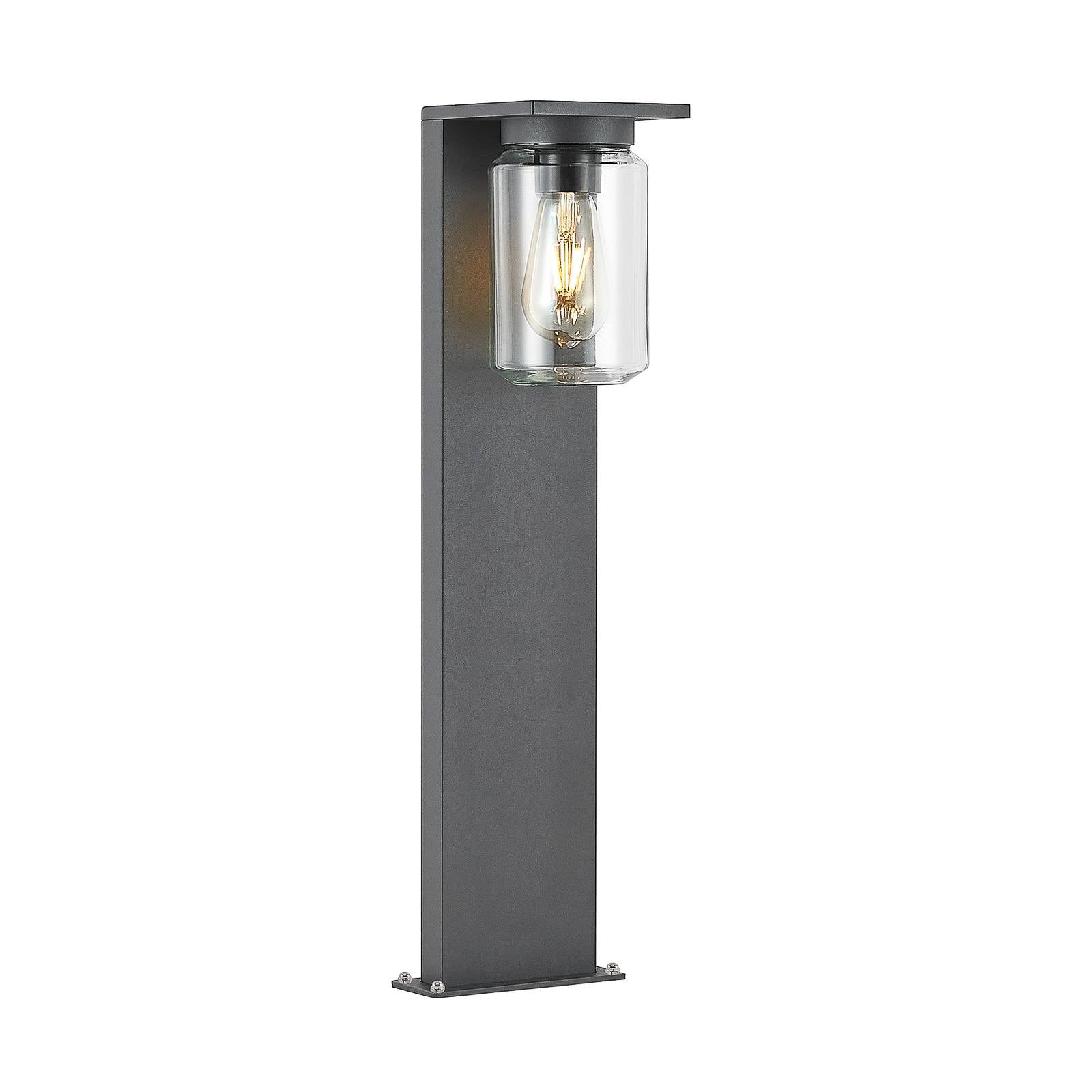 Lucande Wegeleuchte Semka, 65 cm, anthrazit, Glas, Aluminium
