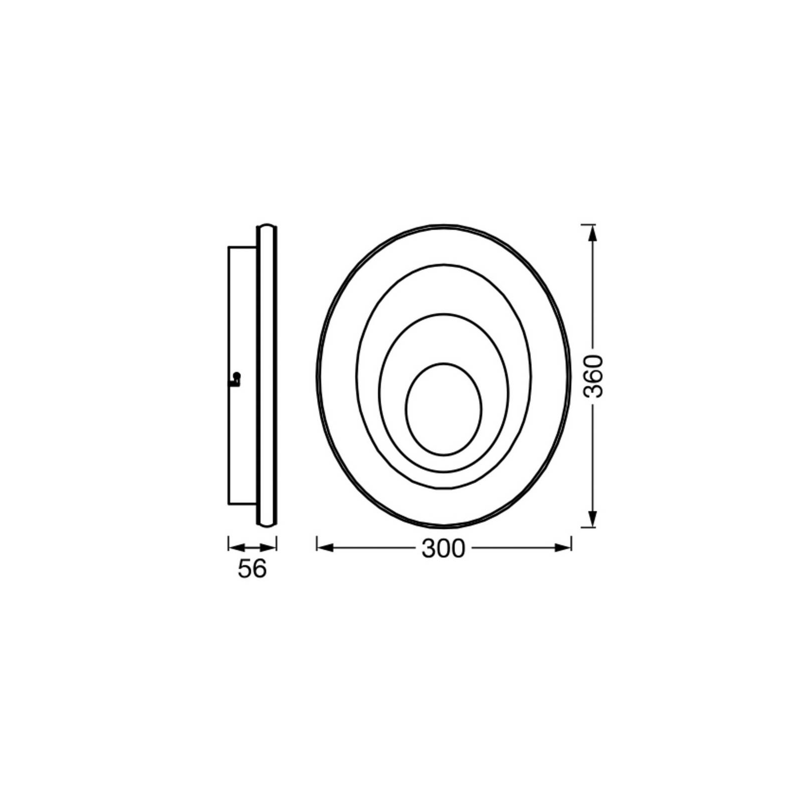 Lampa sufitowa LED OSRAM ORBIS SPIRAL OVAL, Ø 36 cm, biała, 27 W