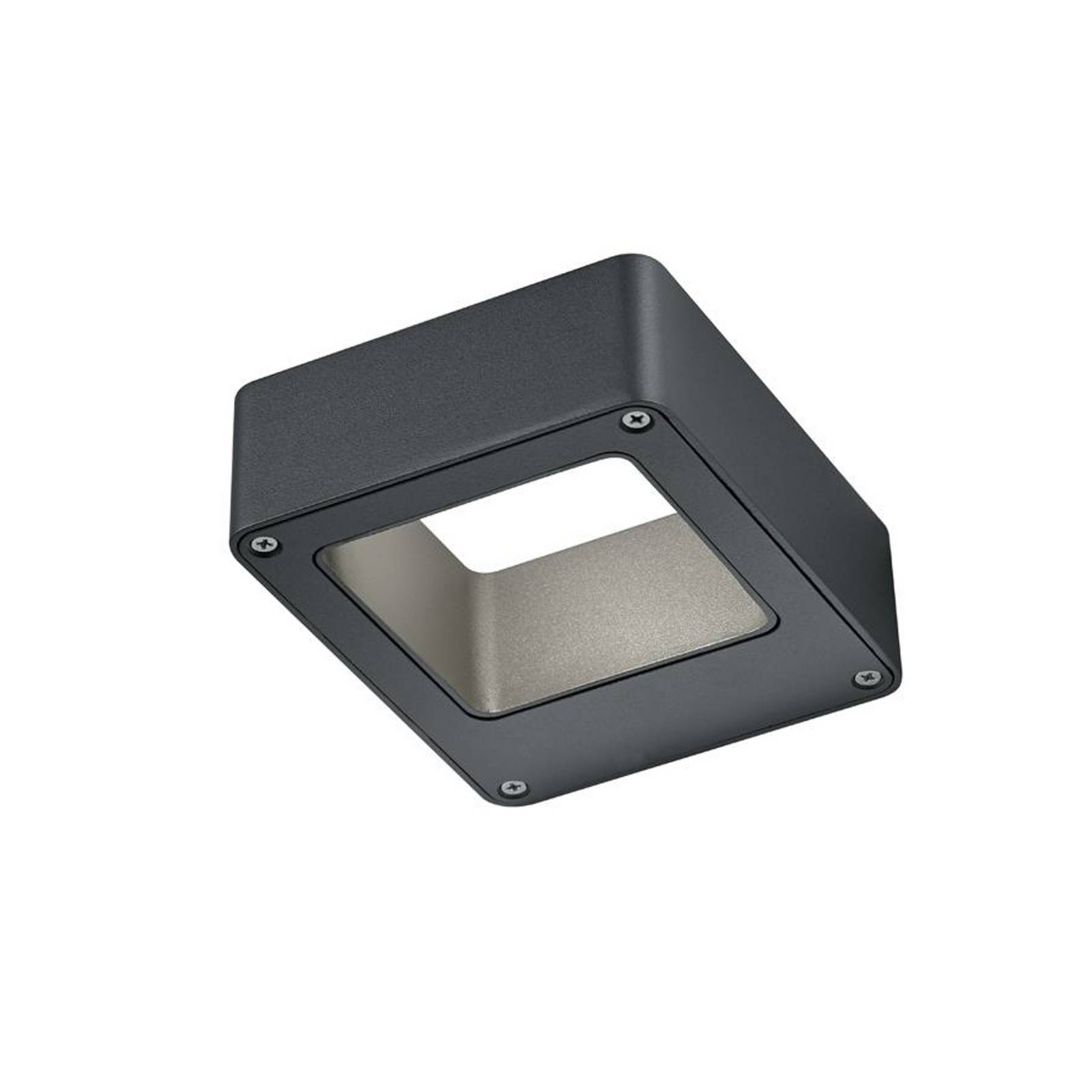 LED-Außenwandlampe RENO, anthrazit, Breite 12 cm Metall IP54