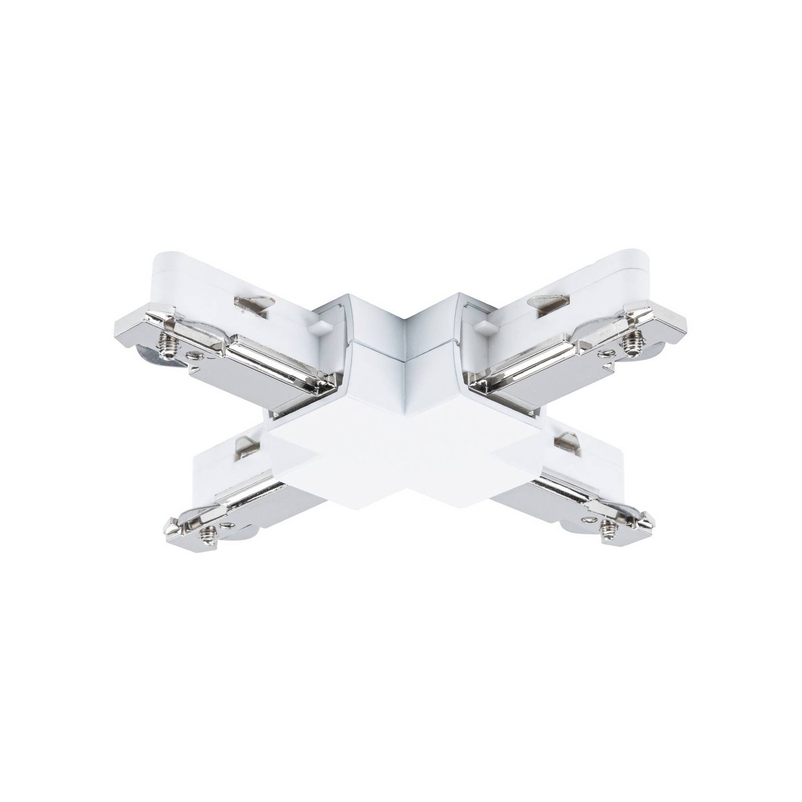 95648 URail Verbinder X-Stück 104x104mm max1000W Metall Signalweiß - Paulmann